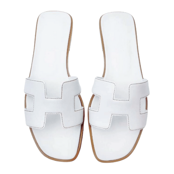 Explore the Elegance: White Hermes Slippers and Sandals