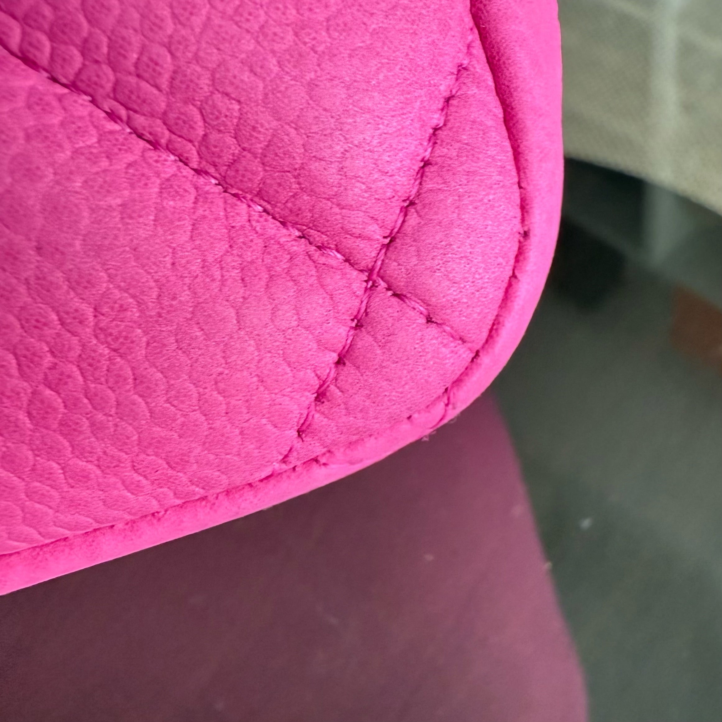 Chanel Classic Flap Jumbo - Caviar 30CM Double Flap Quilted Pink Grained Calfskin Silver Hardware Series 18