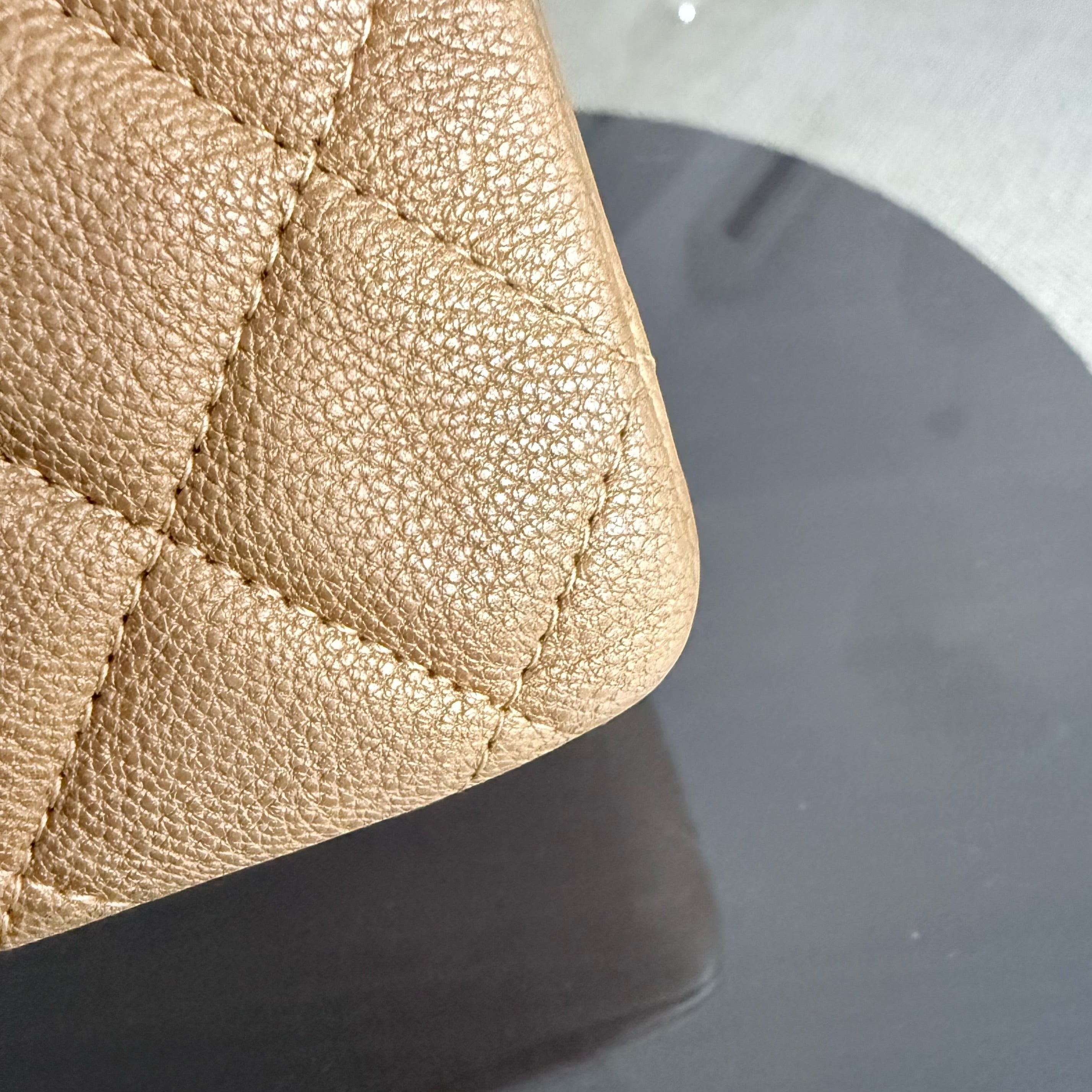 Chanel Classic Flap Medium - 25CM Caviar Quilted Bronze Color Ruthenium Silver Hardware Series 17