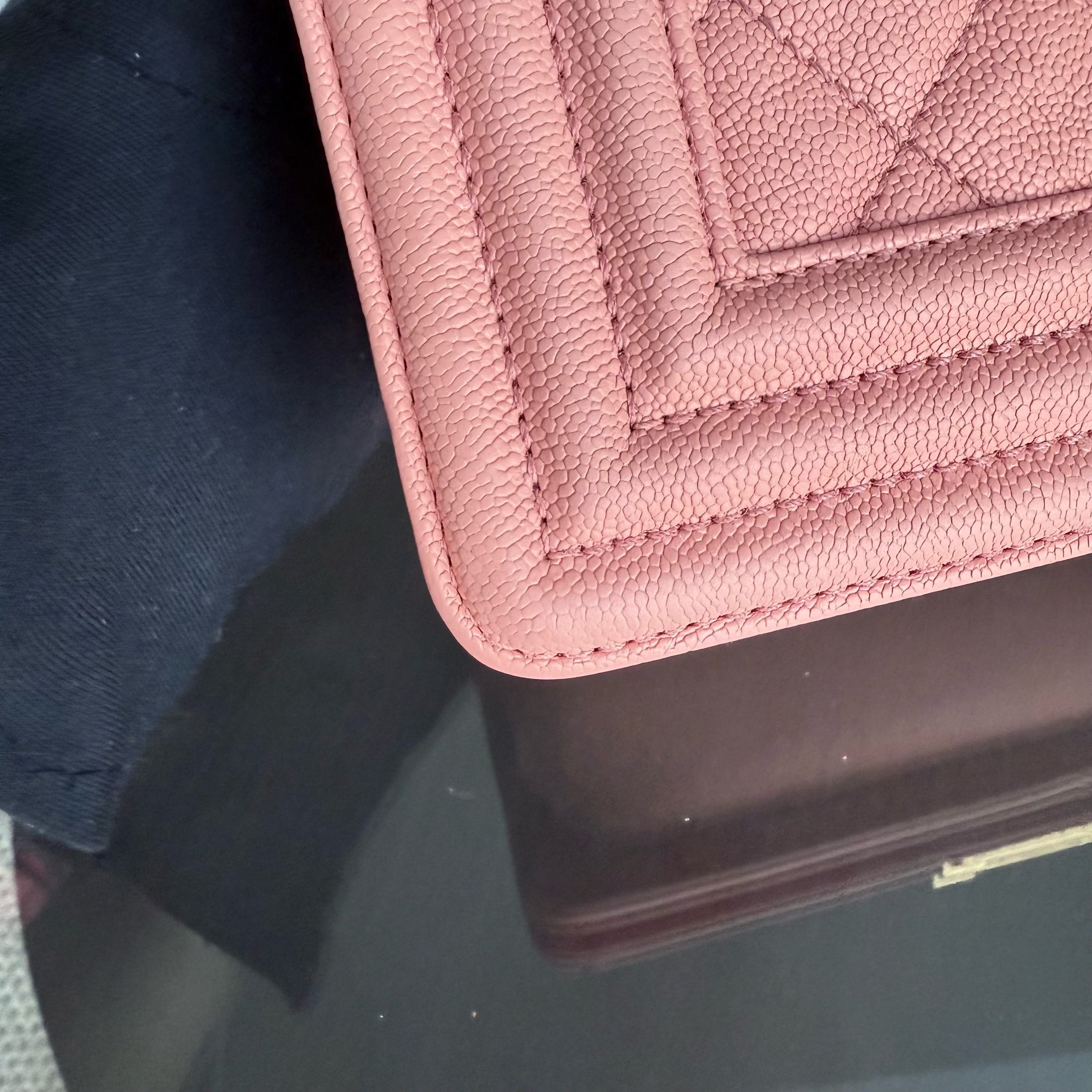 Chanel Boy Small - Caviar 20CM Quilted Blush Gold Hardware Series 27