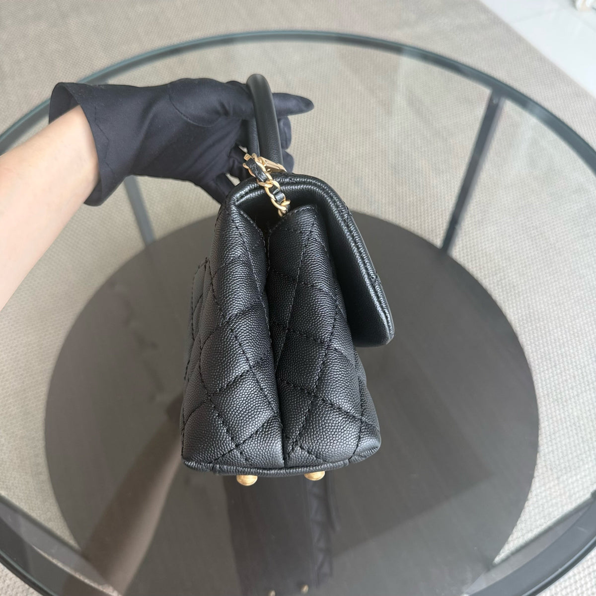 Chanel Coco Handle Small - Caviar Quilted Black Gold Hardware Series 29