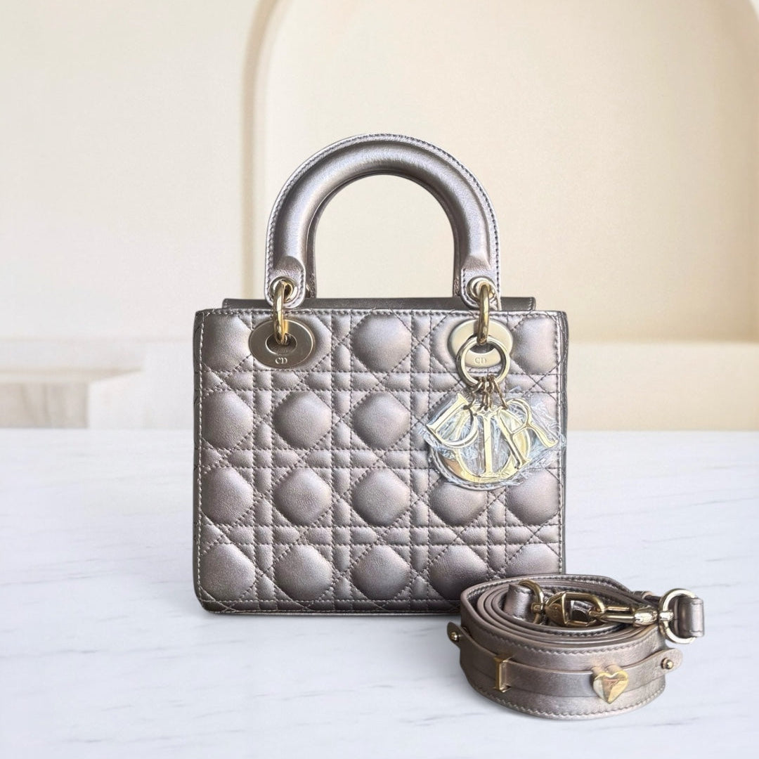 Dior Lady Small Flap ABC - Cannage Calfskin Gold Gold Hardware MyABC