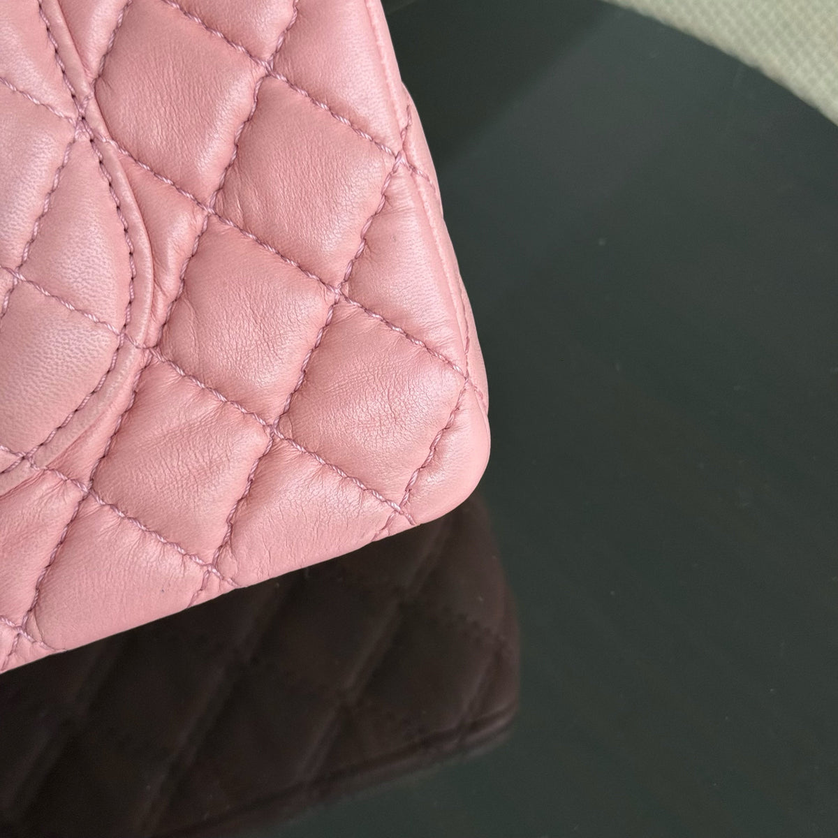 Chanel Classic Flap Medium - 25CM Quilted Lambskin Light Pink Silver Hardware Series 12