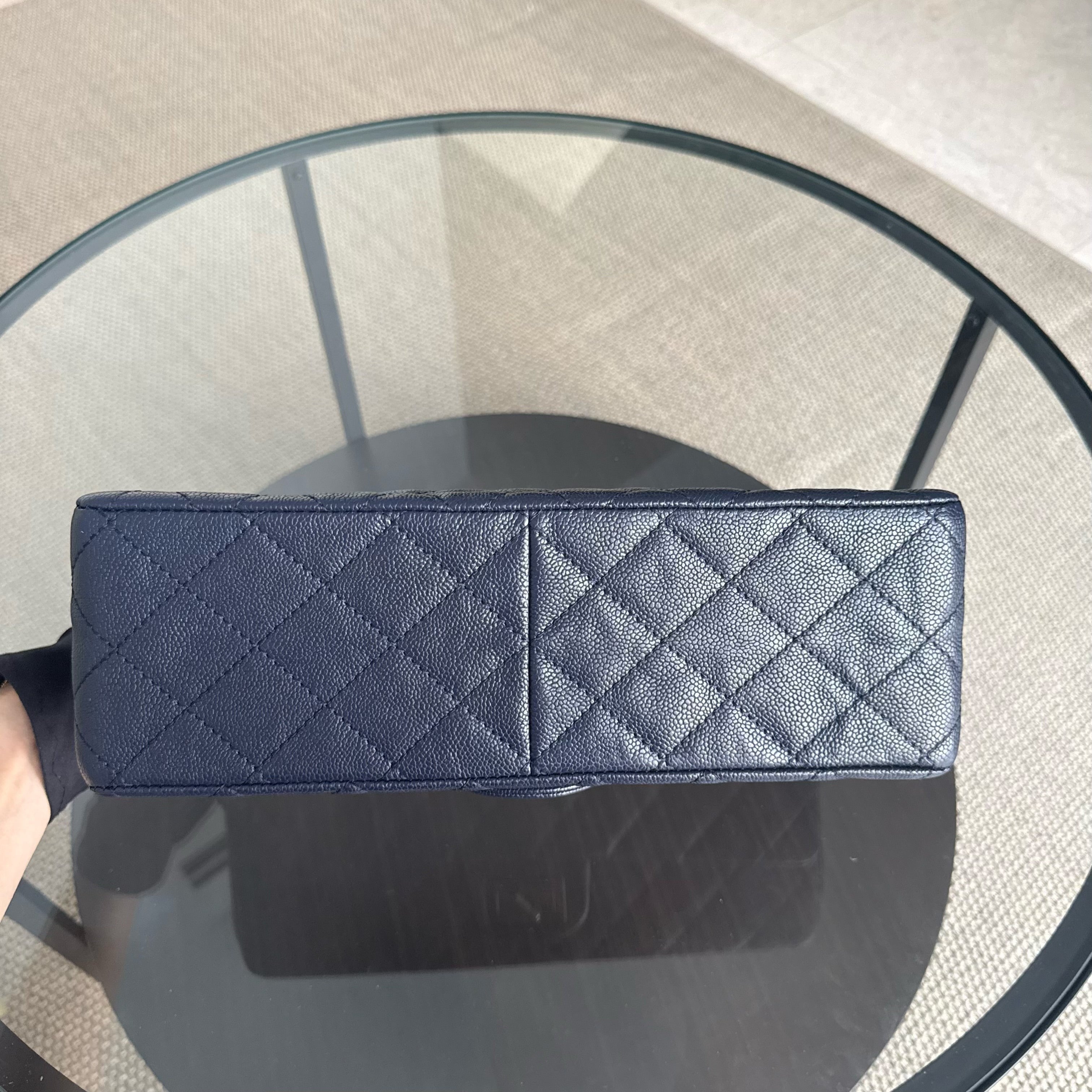 Chanel 2.55 Reissue 227 - Caviar Quilted Dark Blue Ruthenium Silver Hardware