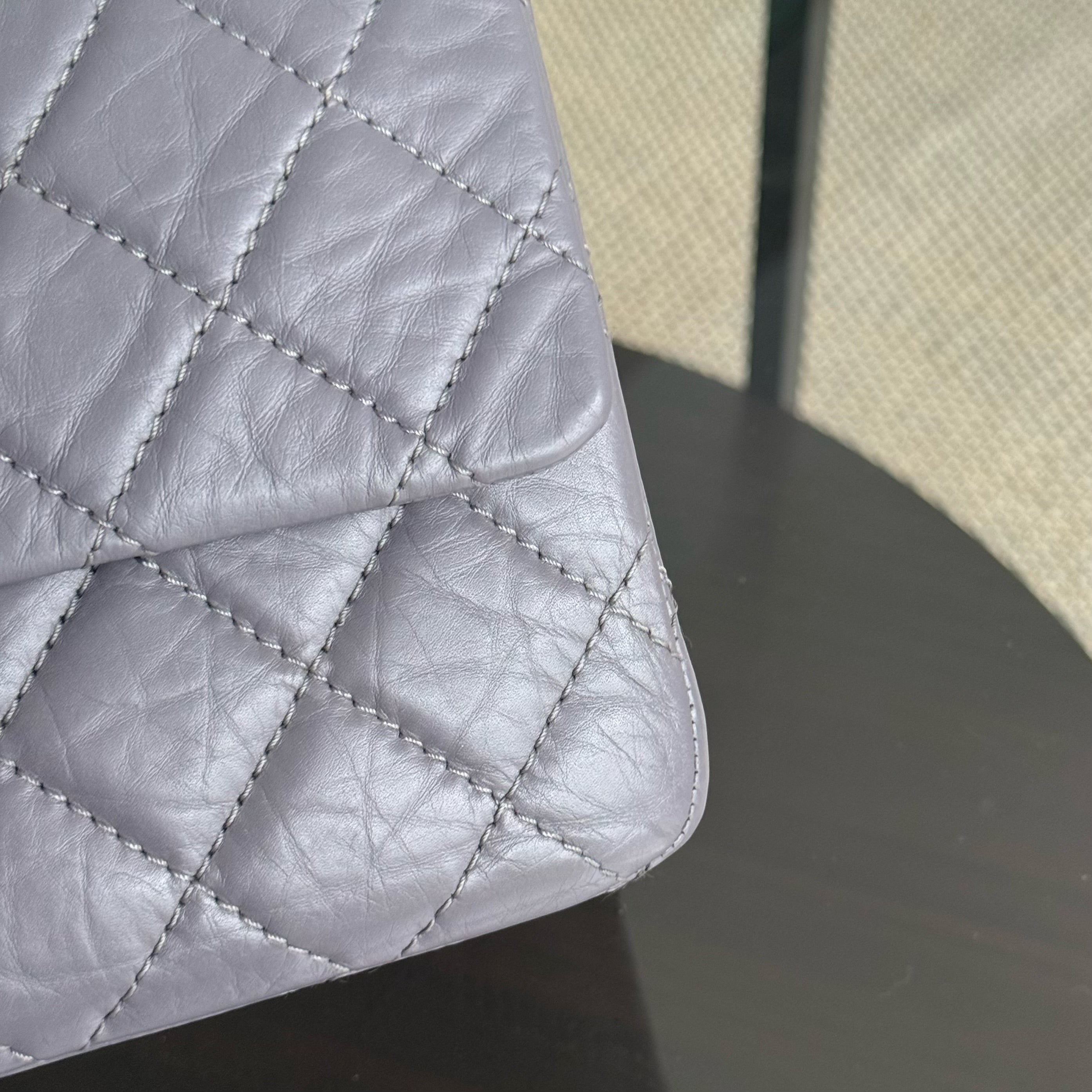 Chanel 2.55 Reissue 227 - Quilted Aged Calfskin Lavender Gold Hardware Series 14