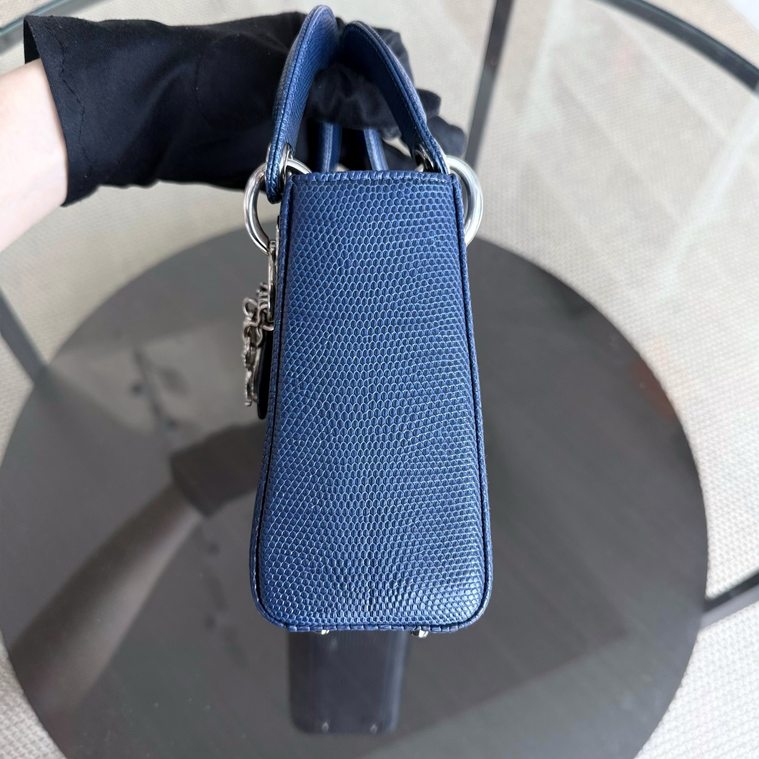 Dior Lady Mini - Exotic Lizard Limited Edition Swarovski Crystal Silver Hardware