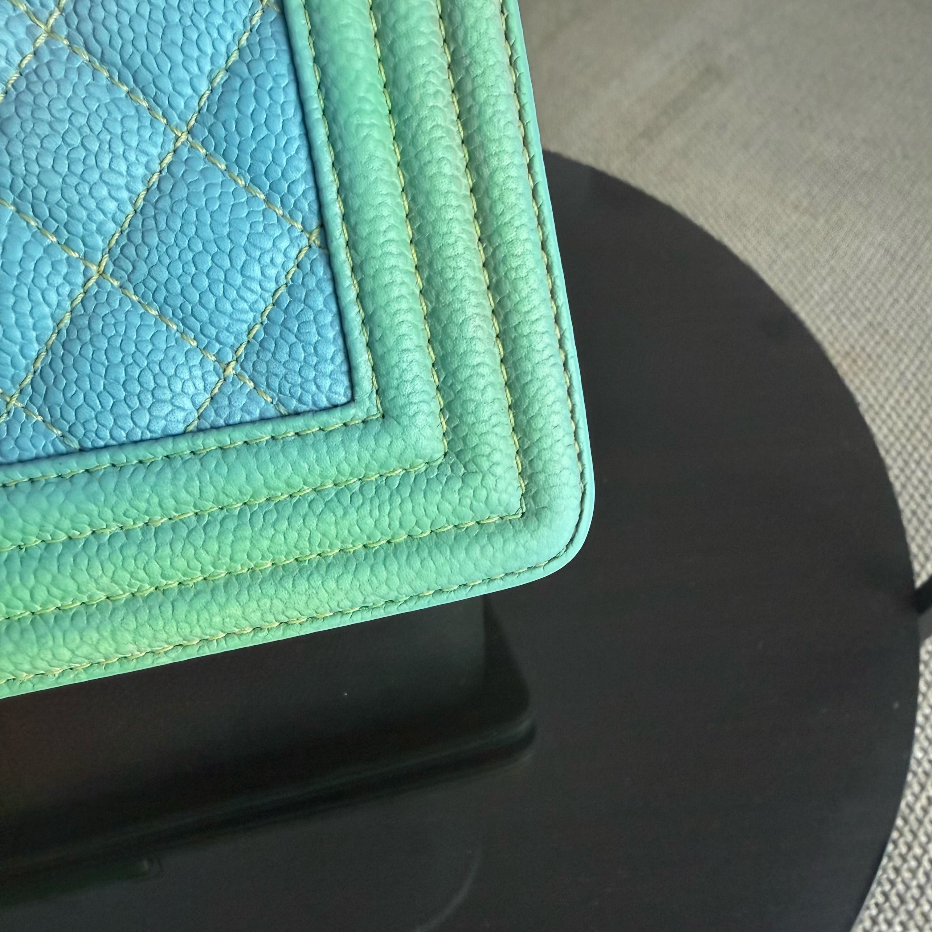 Chanel Boy Medium - Caviar 25CM Quilted Grained Calfskin Rainbow Limited Edition Series 23