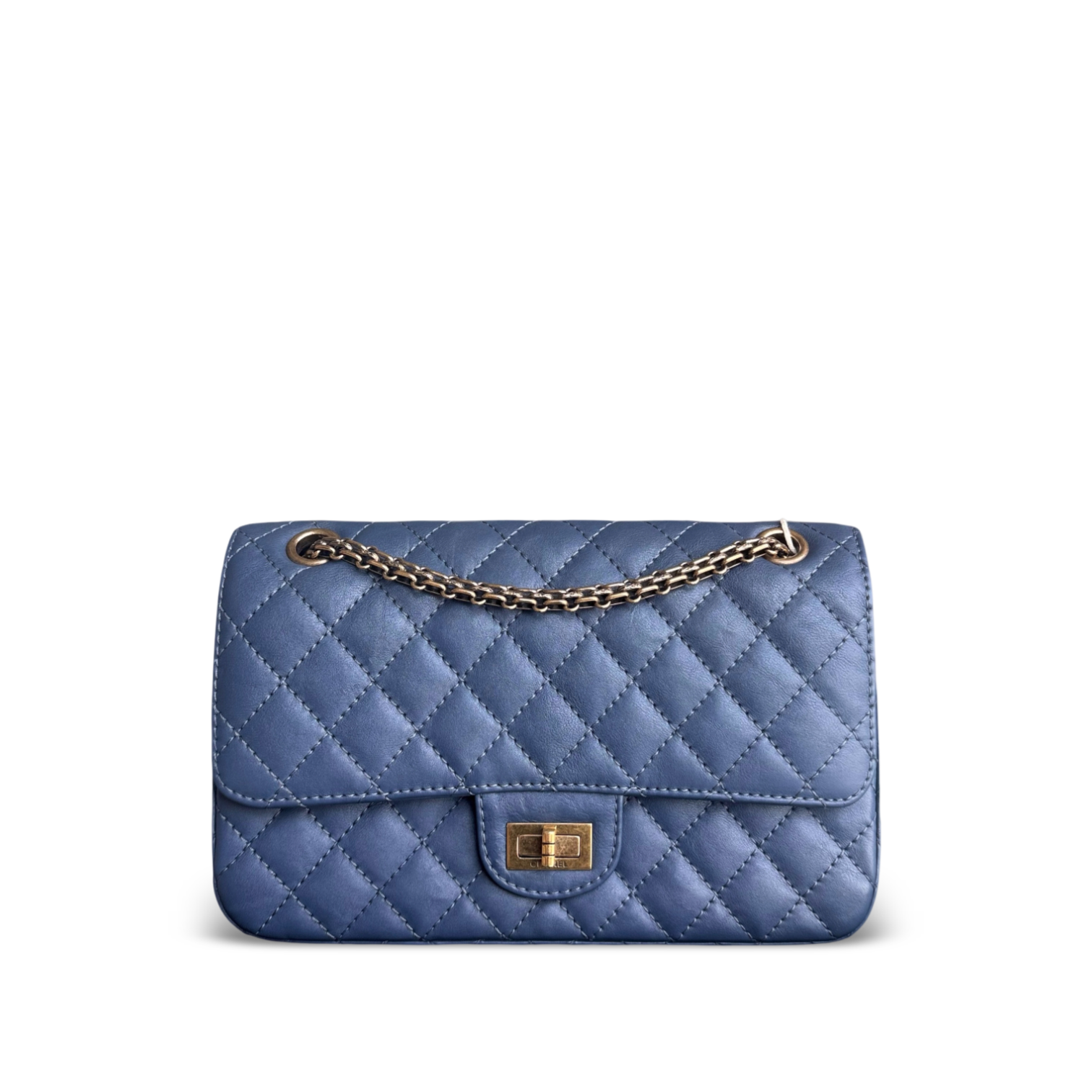 Chanel 2.55 Reissue 225 - 24CM Caviar Quilted Blue Gold Hardware Series 23