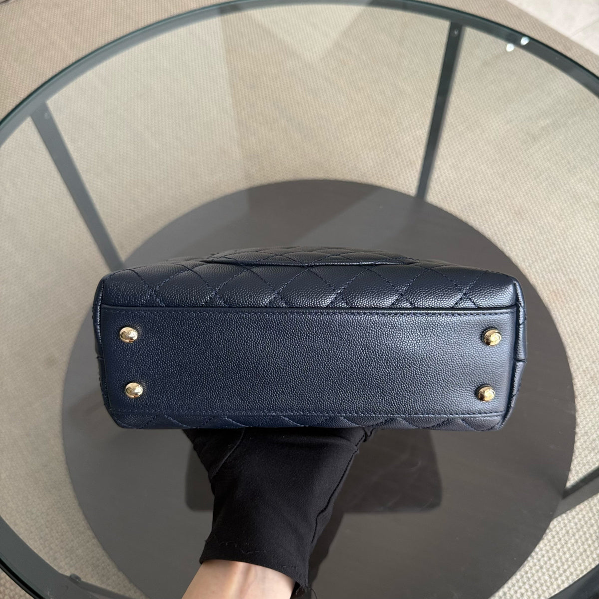 Chanel Coco Handle Small - Caviar Quilted Midnight Blue Gold Hardware Series 30
