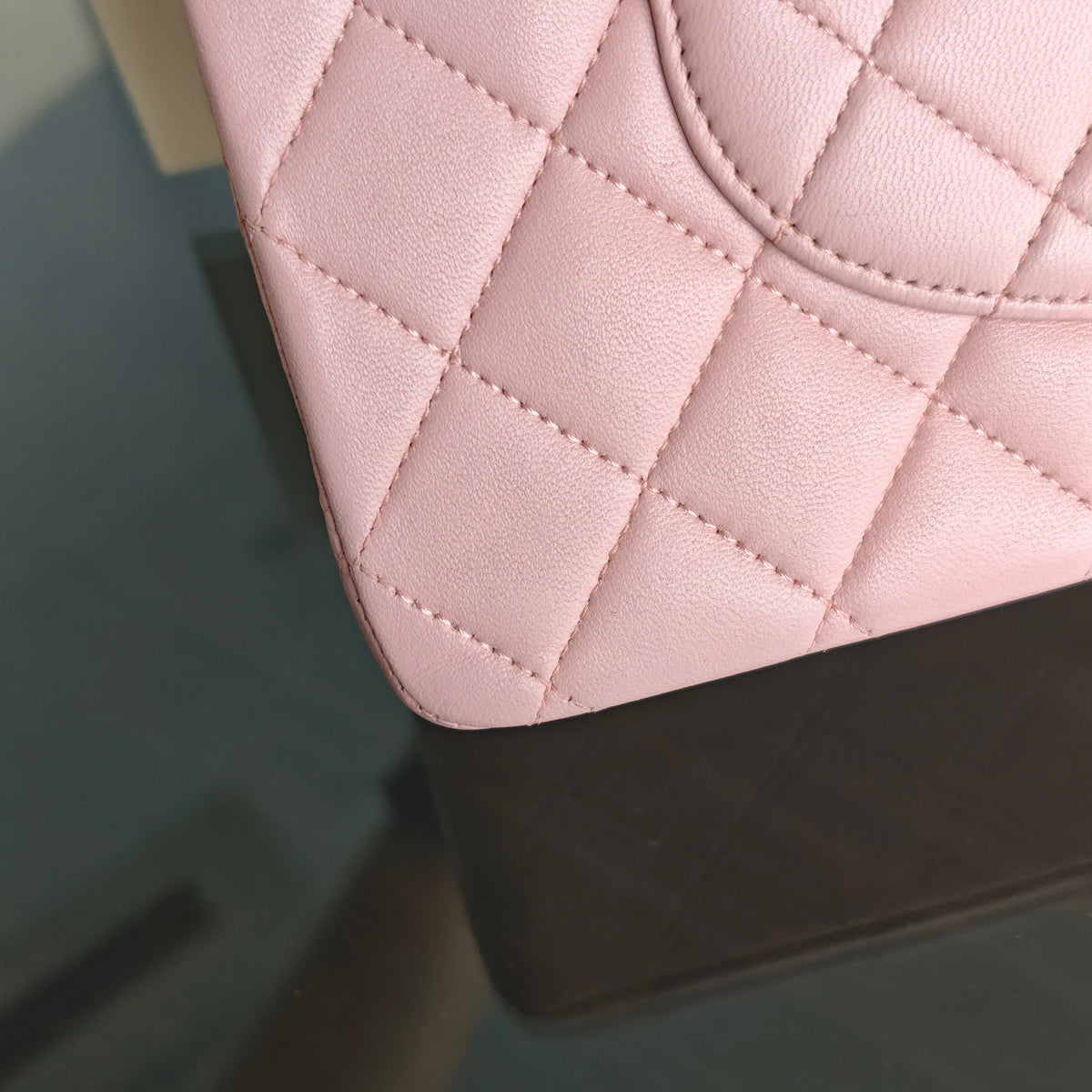 Chanel Classic Flap Medium - 25CM Quilted Lambskin Light Sakura Pink Gold Hardware Series 20