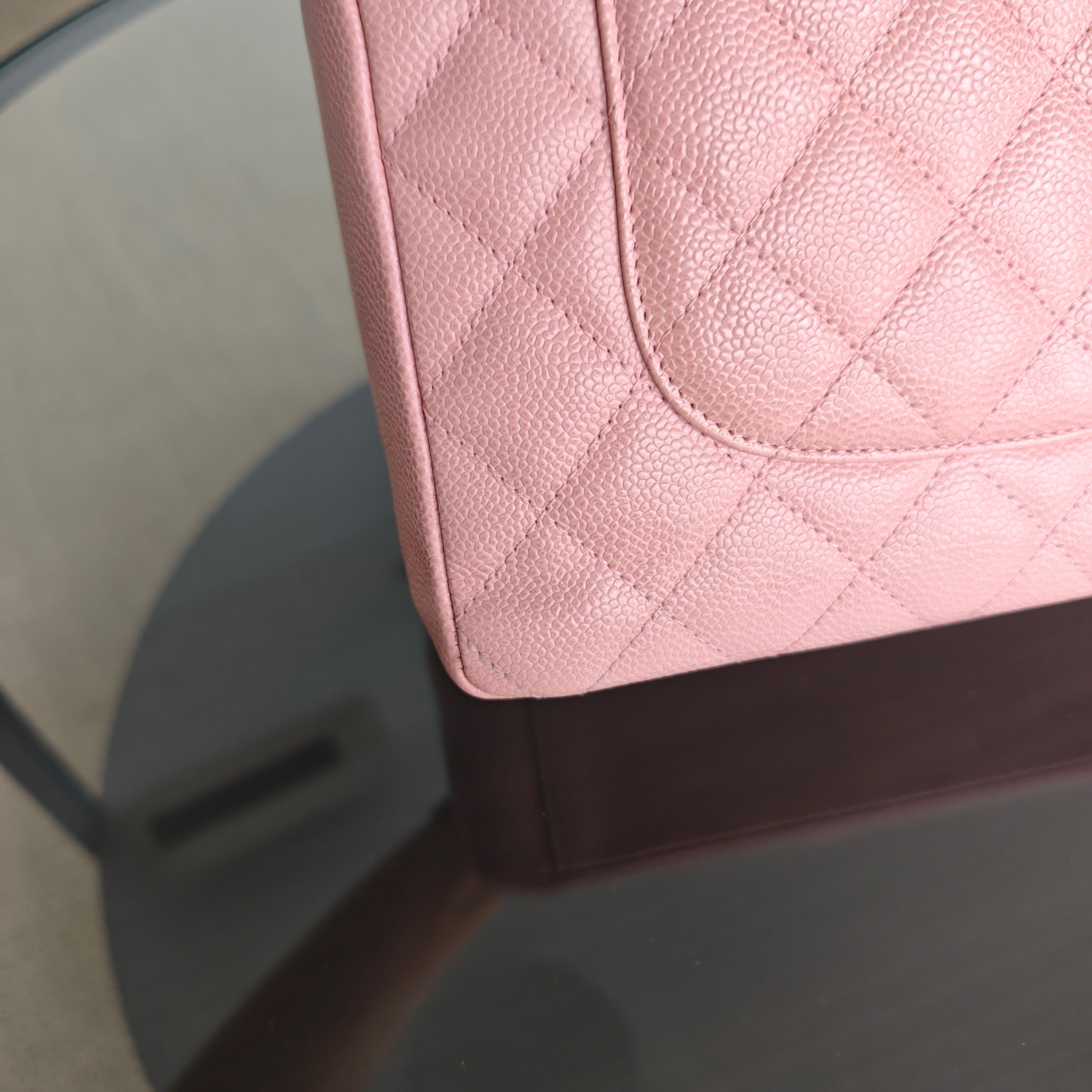 Chanel PST Petite Shopping Tote - Caviar Quilted Light Pink Gold Hardware Series 8