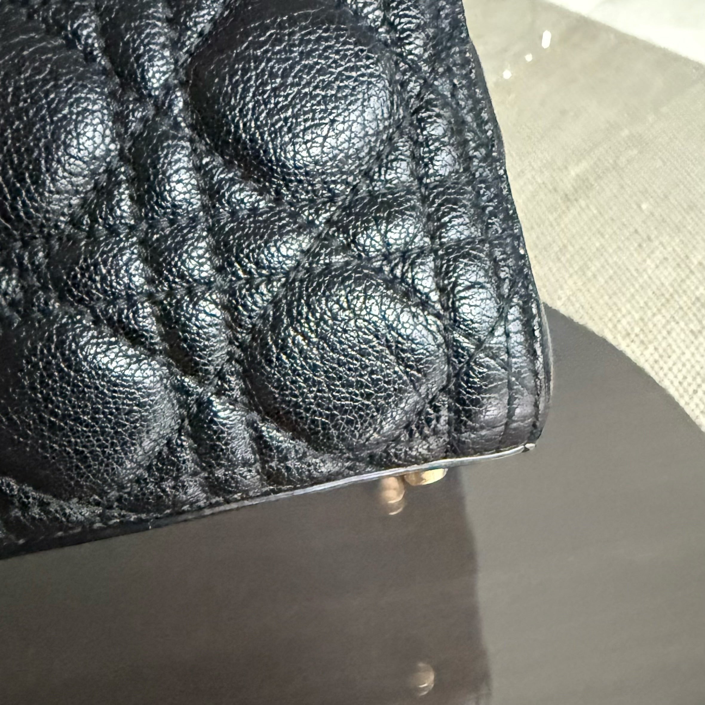 Dior Lady Large Flap - Calfskin Cannage Black Gold Hardware