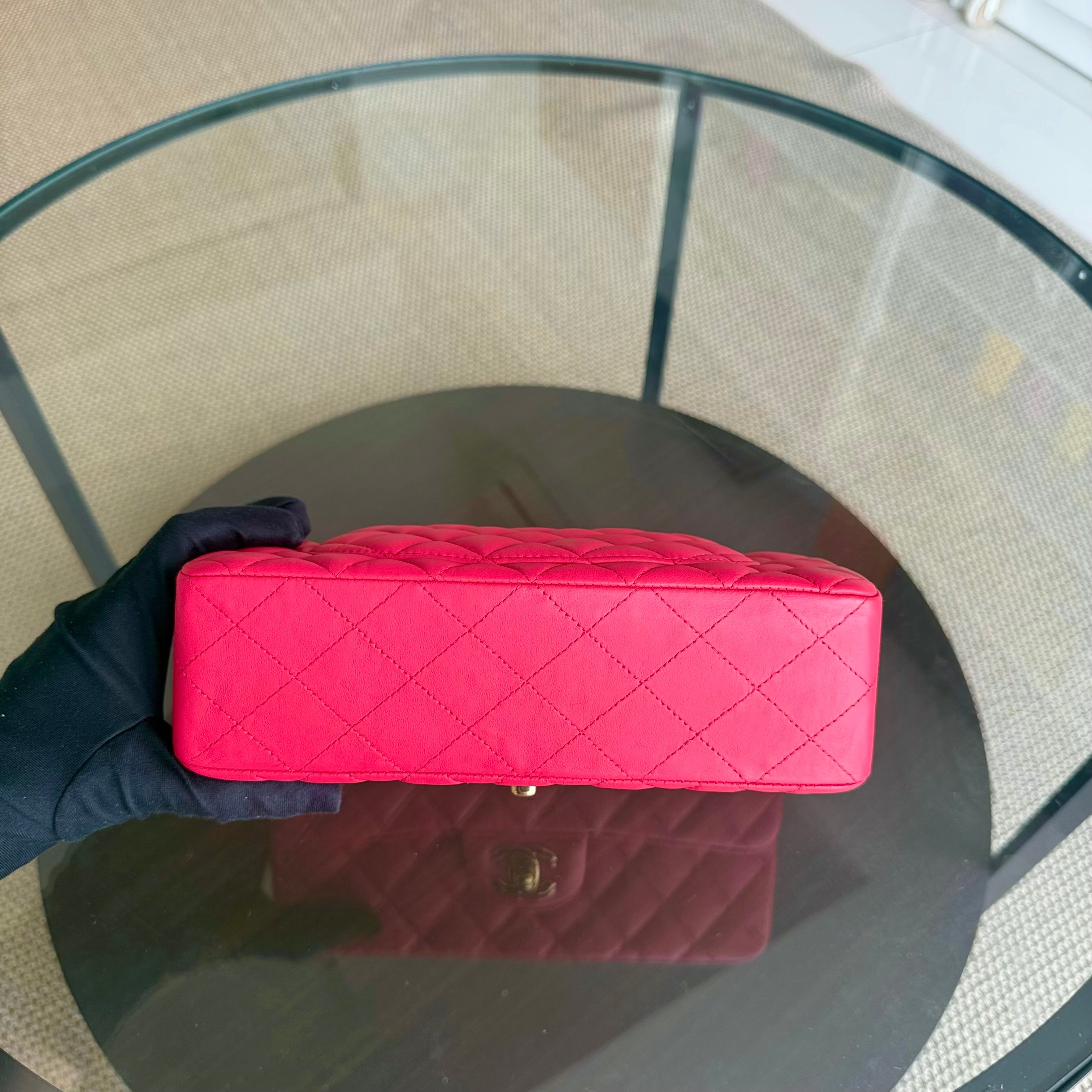 Chanel Classic Flap Small - 23CM Quilted Lambskin Red Gold Hardware Series 25