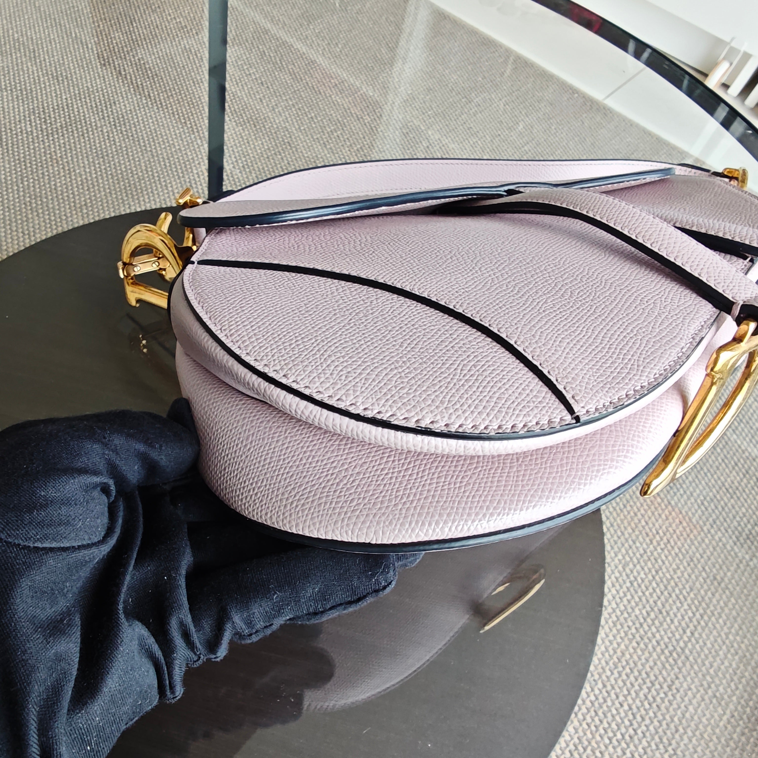 Dior Saddle Medium - Caviar Light Pink Gold Hardware