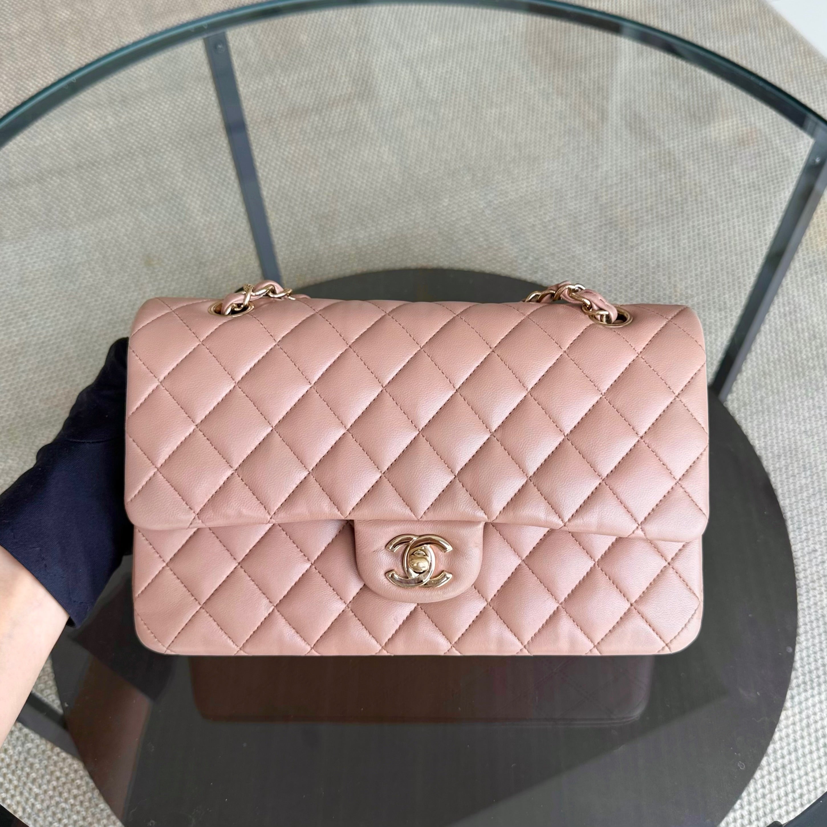 Chanel Classic Flap Medium - 25CM Quilted Lambskin Caramel Brown Gold Hardware Series 24