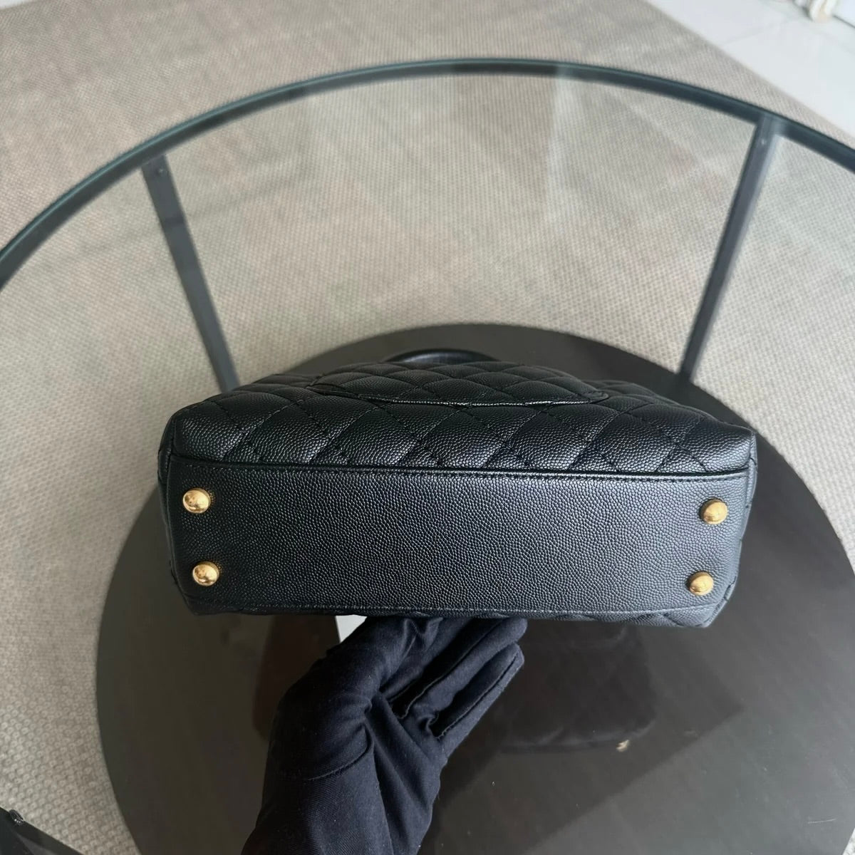 Chanel Coco Handle Small - Caviar Quilted Black Gold Hardware