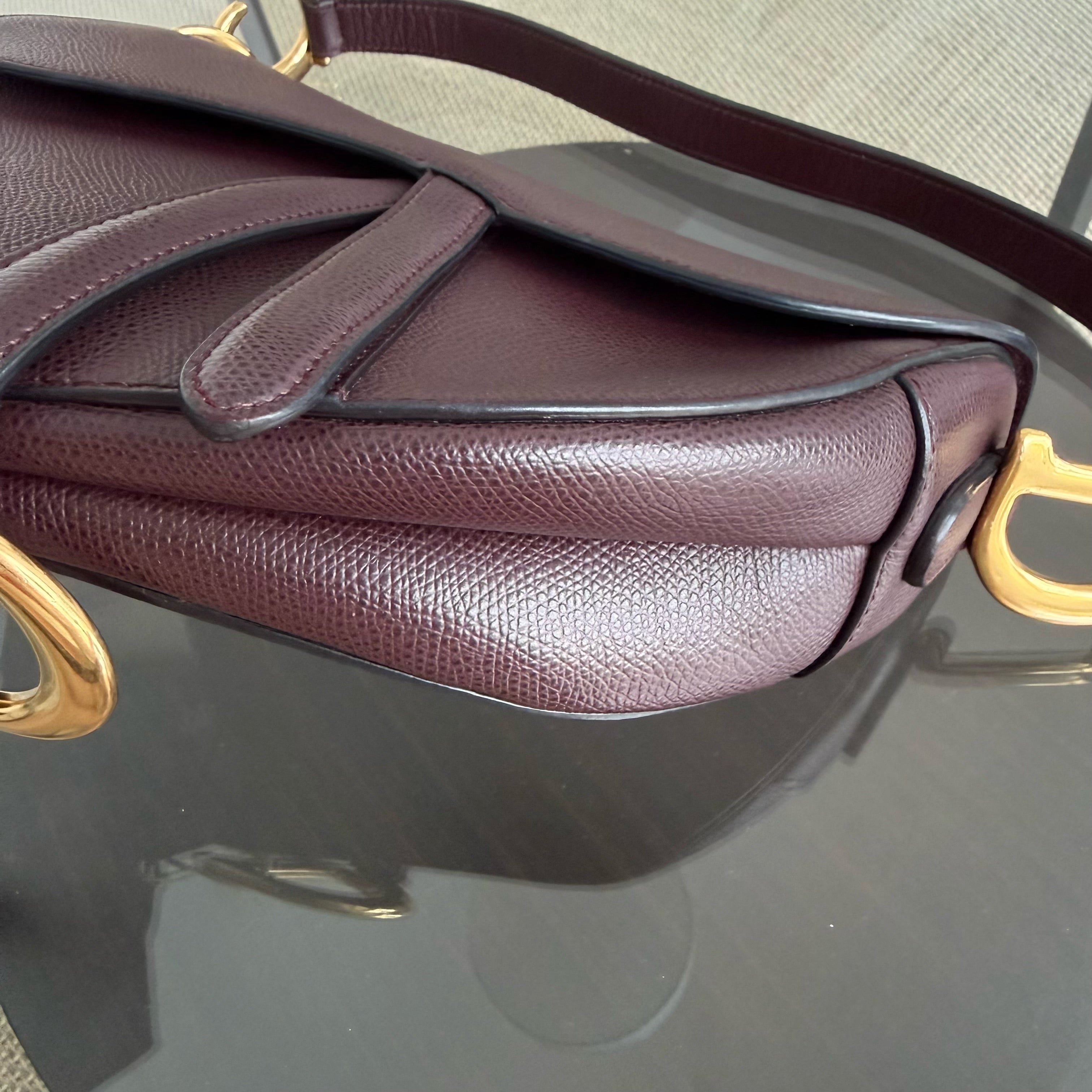Dior Saddle Medium - Caviar Black Gold Hardware with Strap