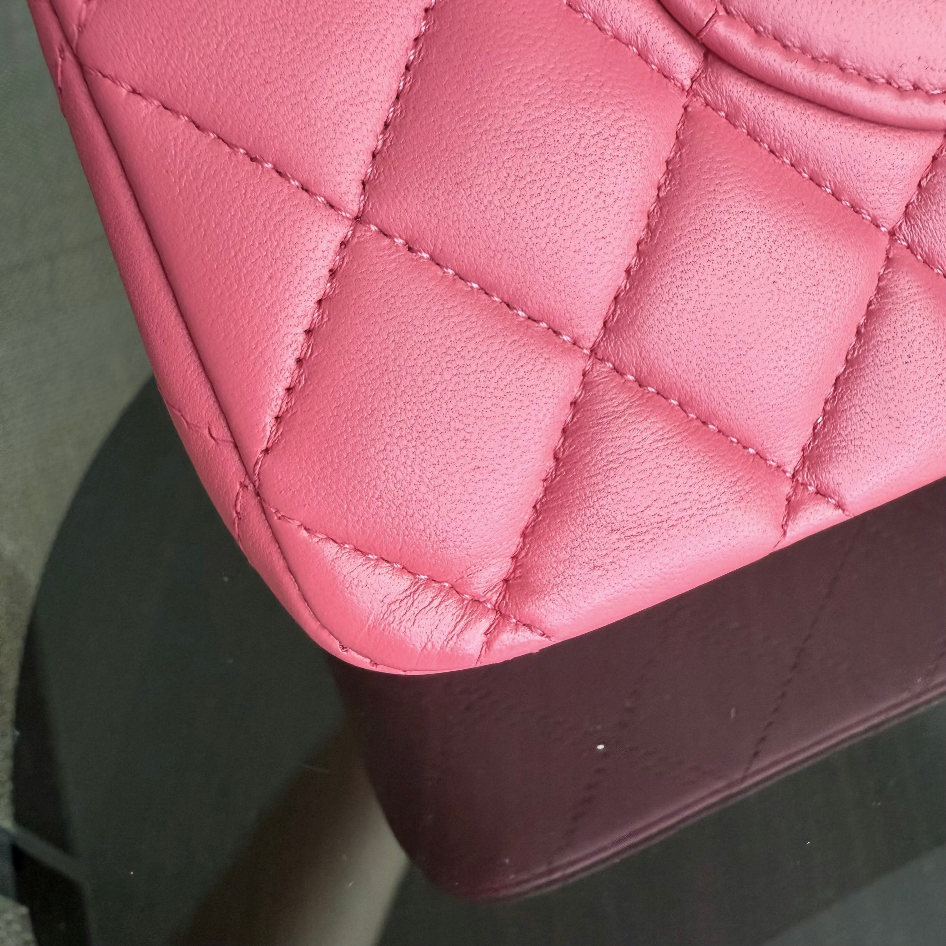 Chanel Classic Flap Medium - 25CM Quilted Lambskin Light Pink Silver Hardware Series 16