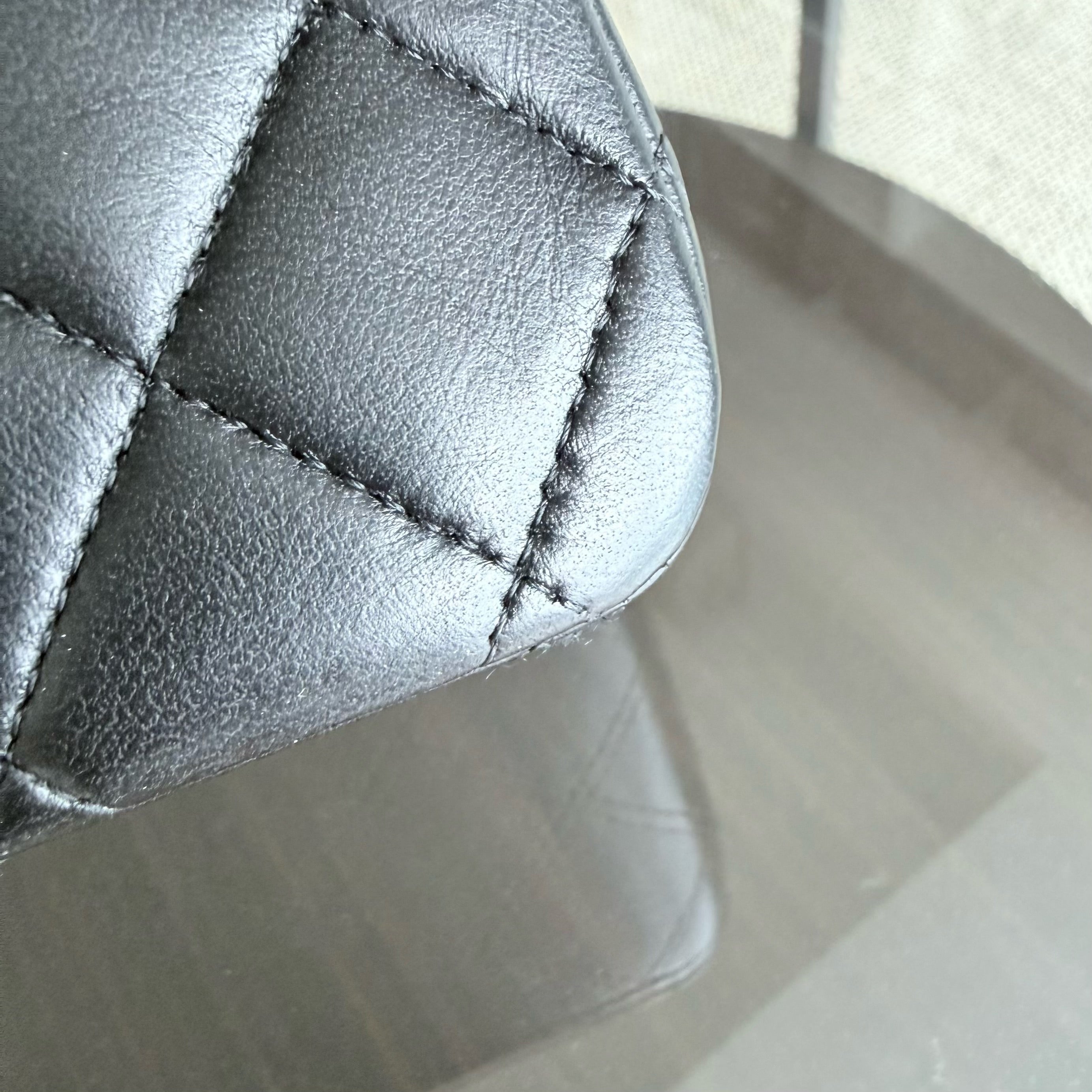 Chanel Classic Flap Medium - 25CM Quilted Lambskin Black Gold Hardware Series 13