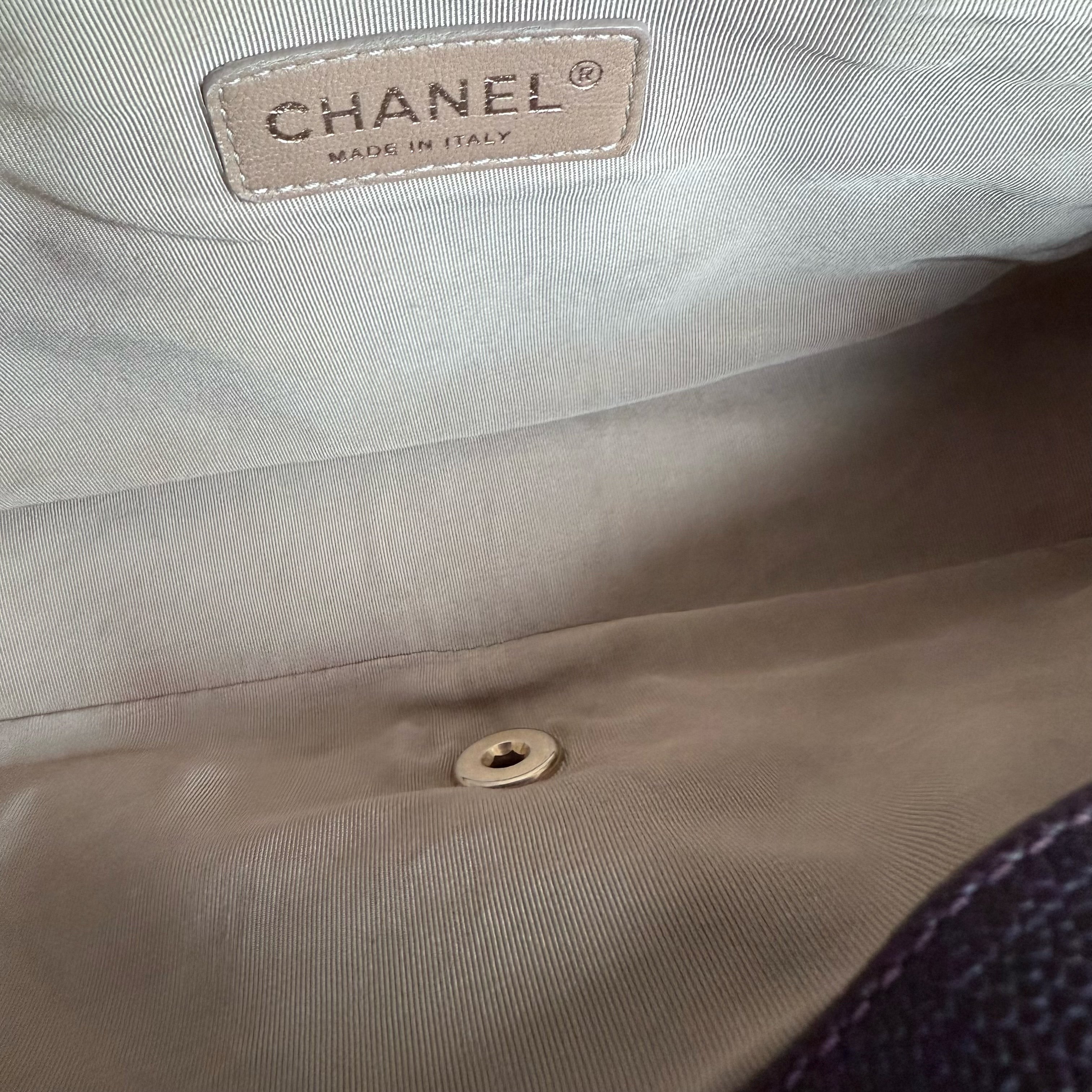 Chanel Seasonal Flap Wild Stitches - Caviar Quilted Grained Calfskin Dark Brown Gold Hardware Series 15