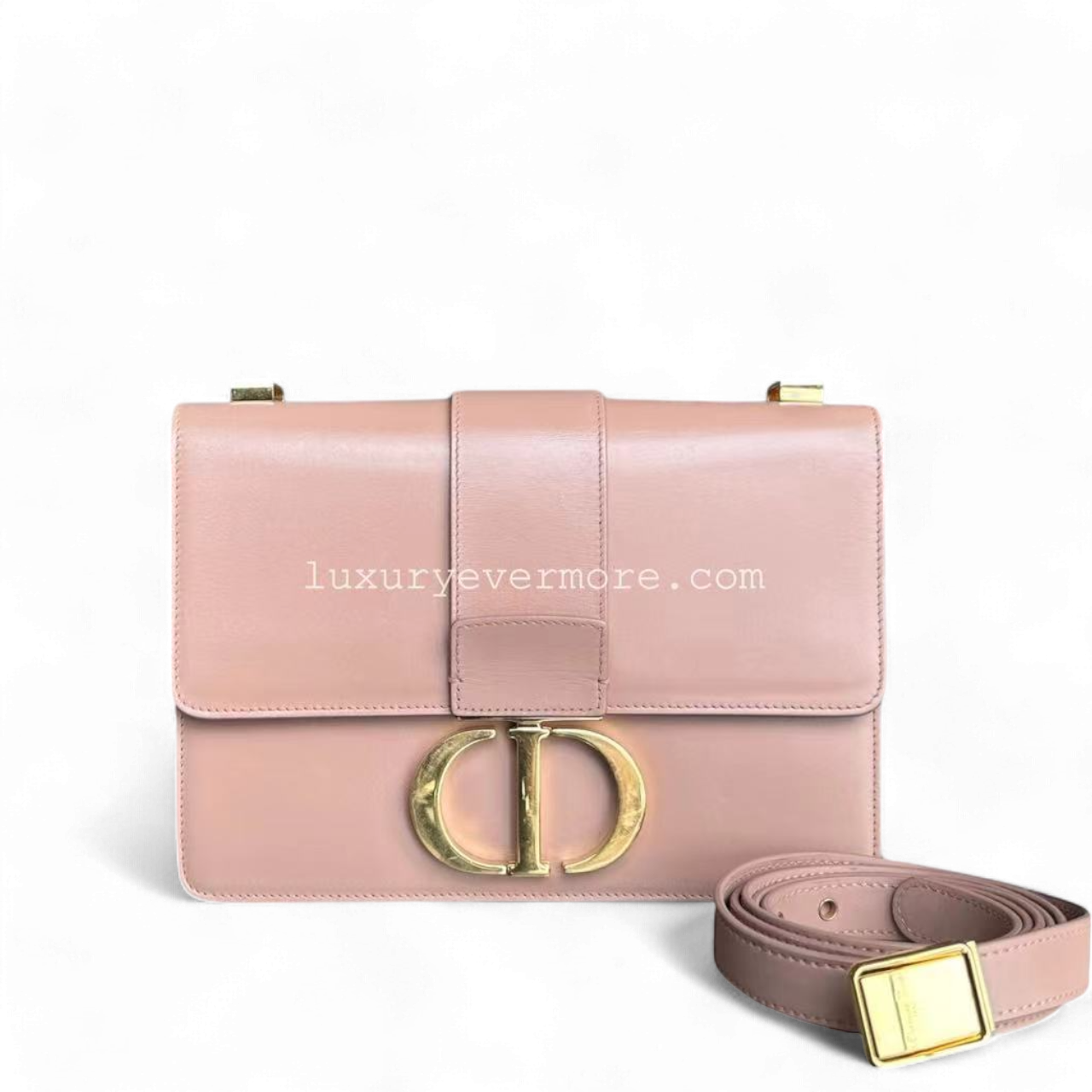 Dior 30 Montaigne Medium - Smooth Calfskin Nude Beige Golden Hardware