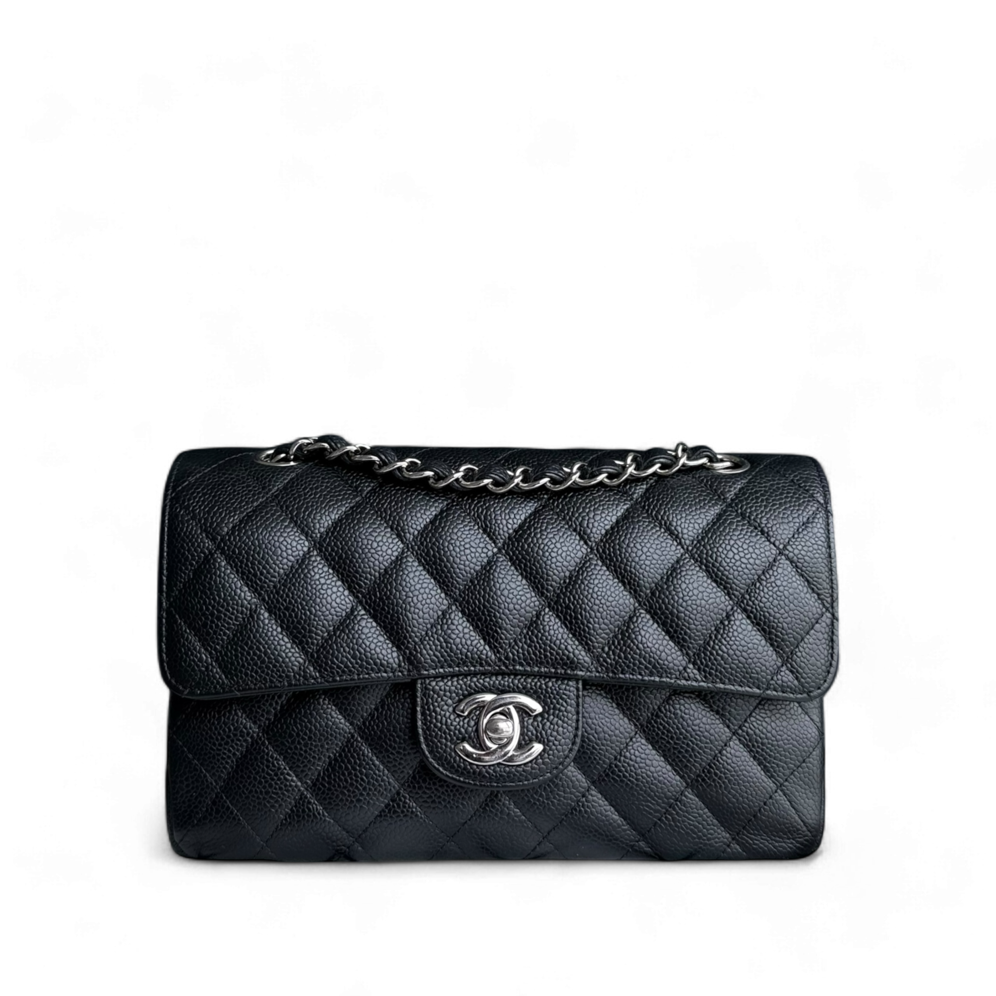 Chanel Classic Flap Small - Caviar 23CM Quilted Black Silver Hardware Series 15