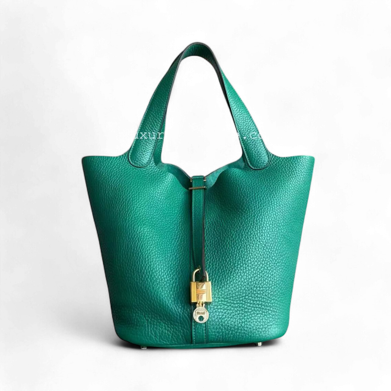 Hermes Picotin 22 - Bambou Vert Vertigo Clemence Leather Gold Hardware