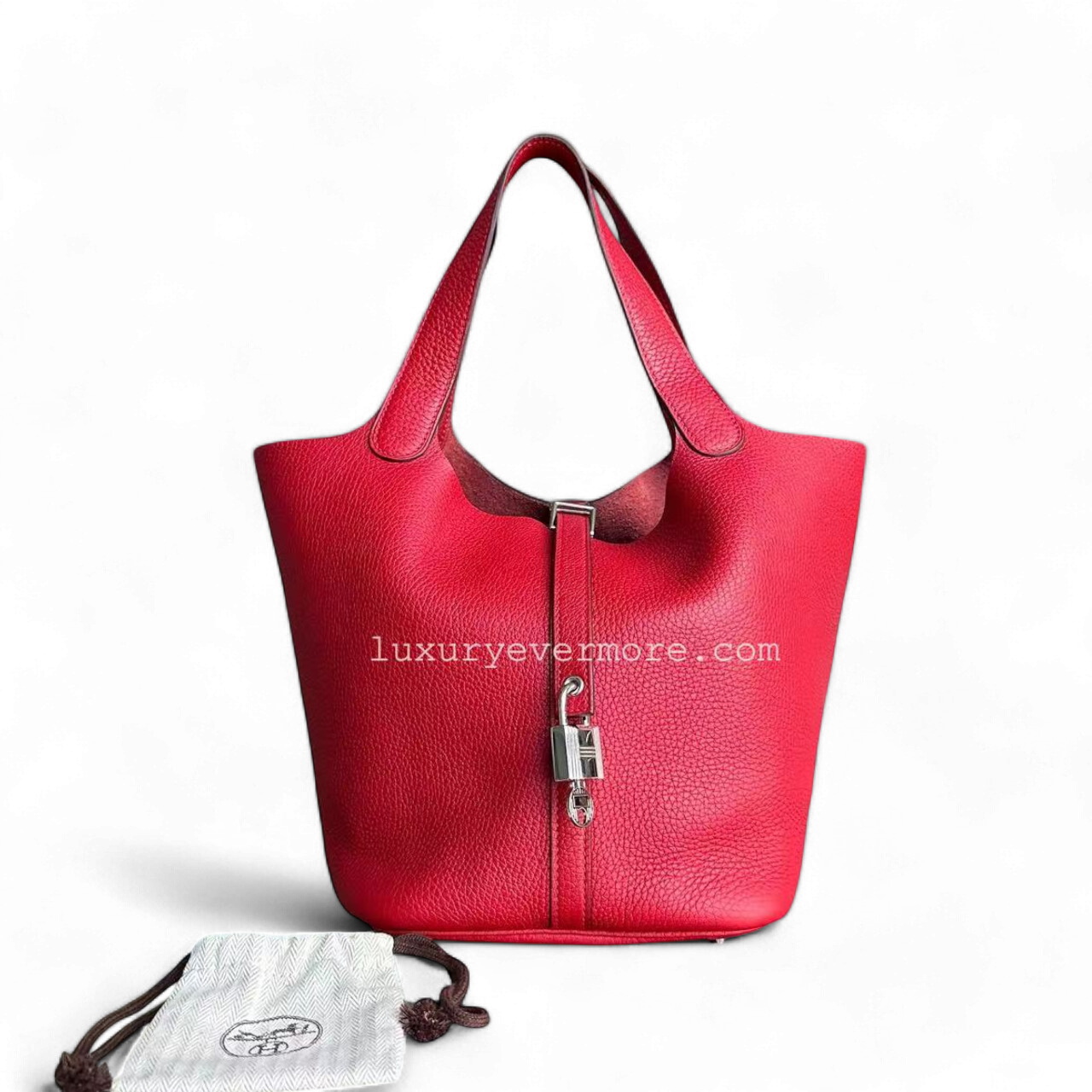 Hermes Picotin 22 - Clemence Red Silver Hardware