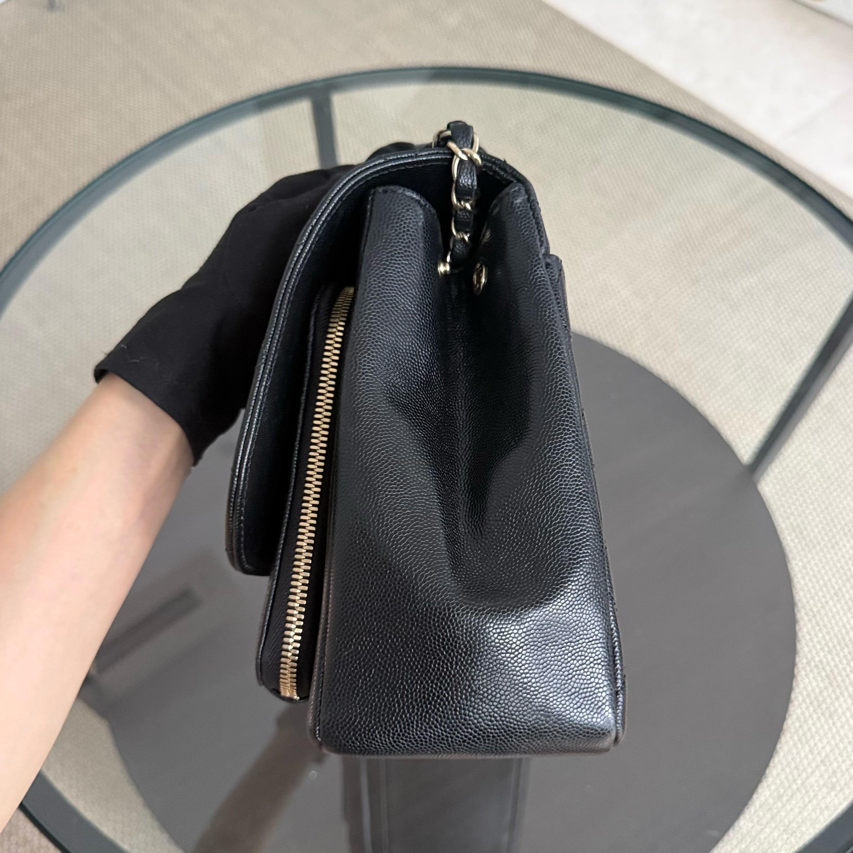 Chanel Business Affinity Large - 27CM Caviar Quilted Black Gold Hardware Series 23