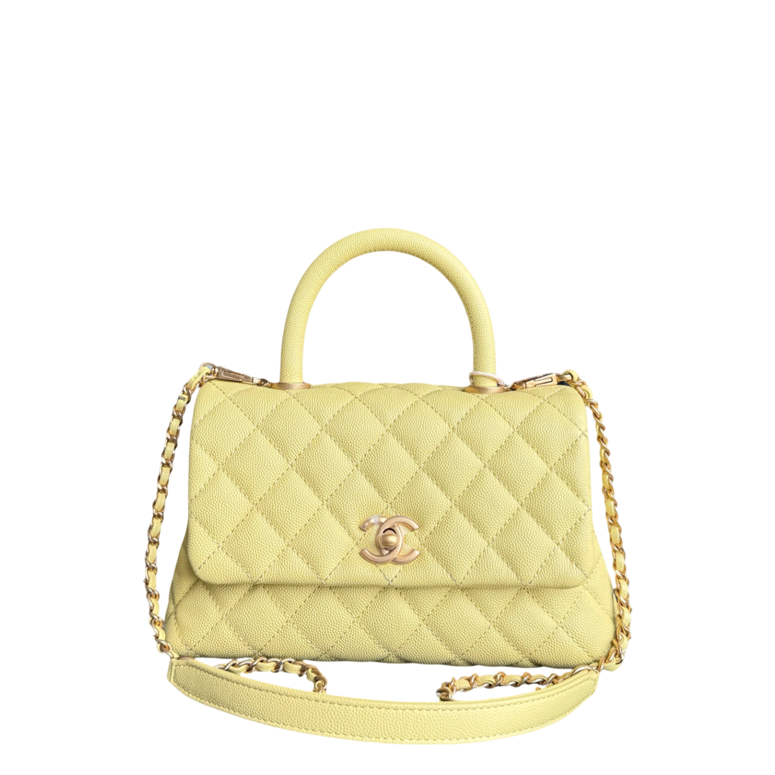 Chanel Coco Handle Small - Caviar Quilted Yellow Gold Hardware Series 24