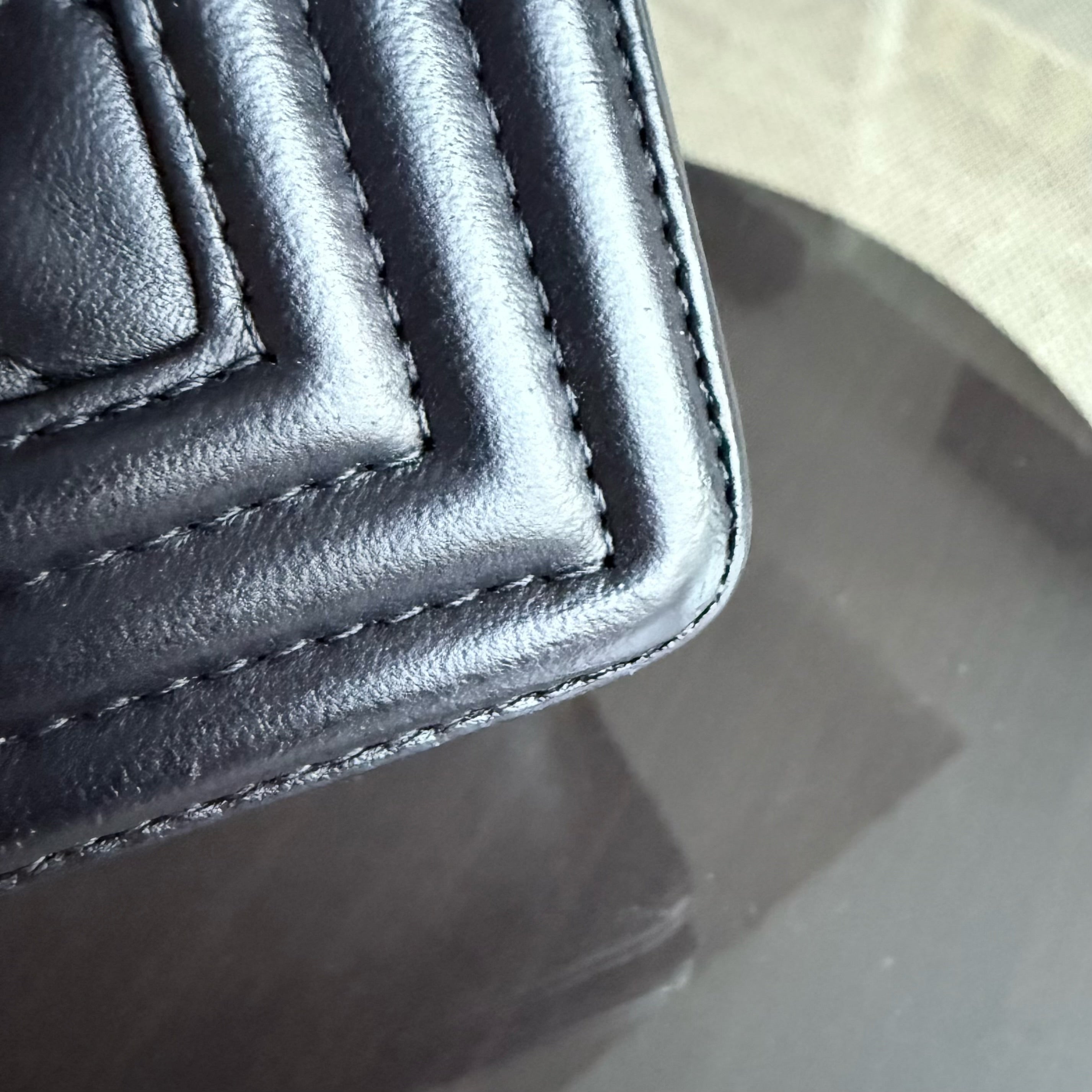 Chanel Boy Old Medium 25CM Quilted Lambskin Black Leboy Ruthenium Silver Hardware