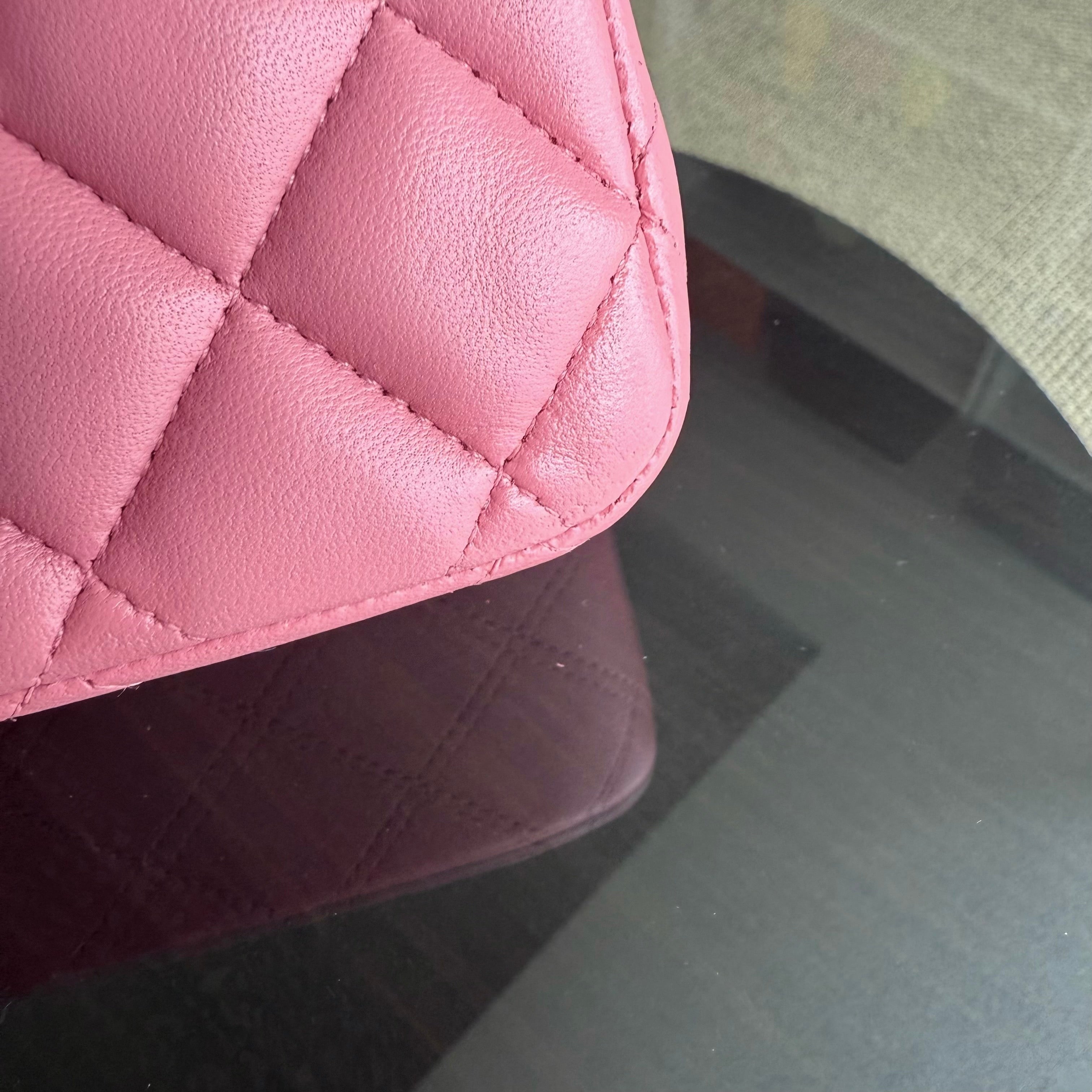 Chanel Classic Flap Medium - 25CM Quilted Lambskin Light Pink Gold Hardware Series 18