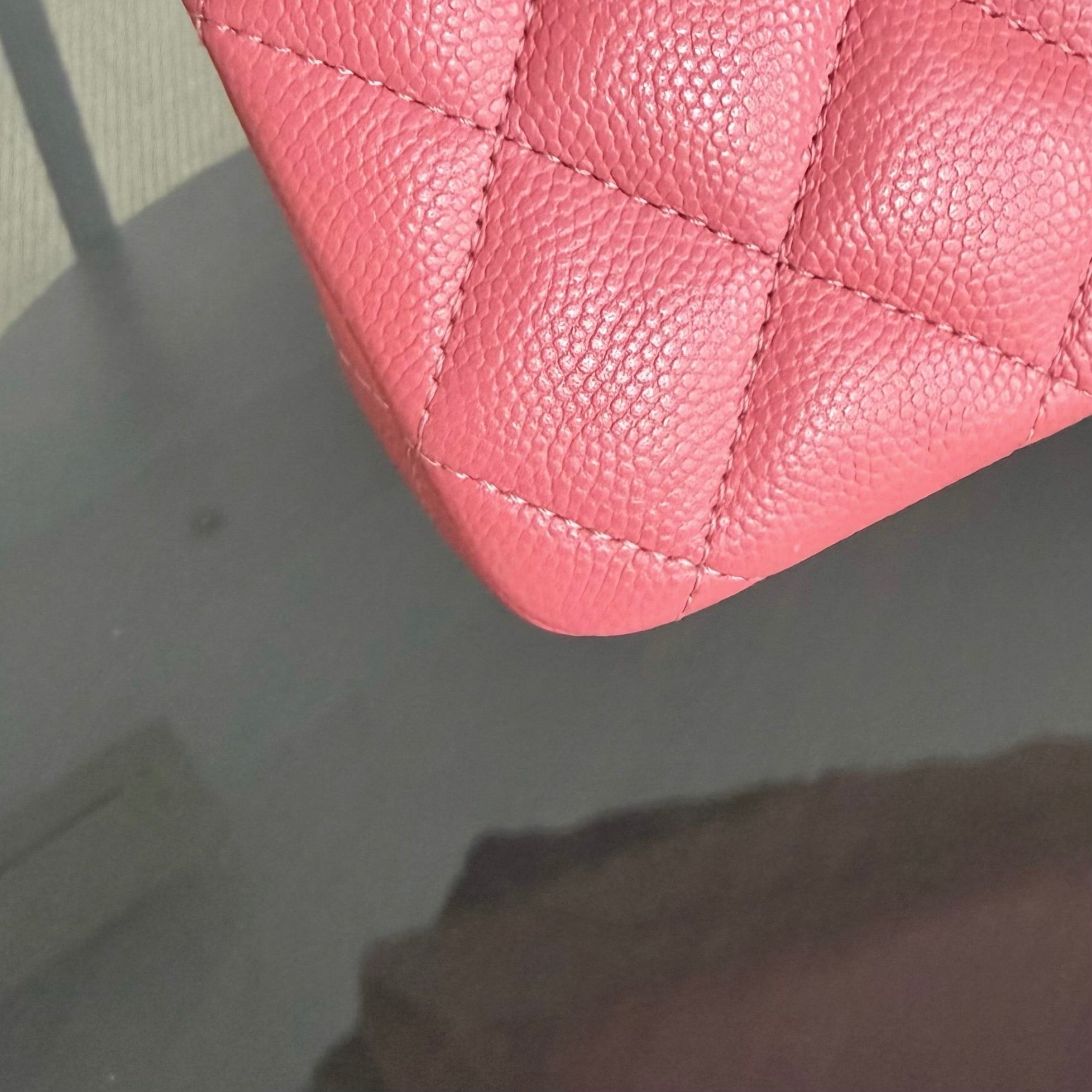 Chanel Classic Flap Medium - 25CM Quilted Caviar Barbie Pink Gold Hardware Series 28