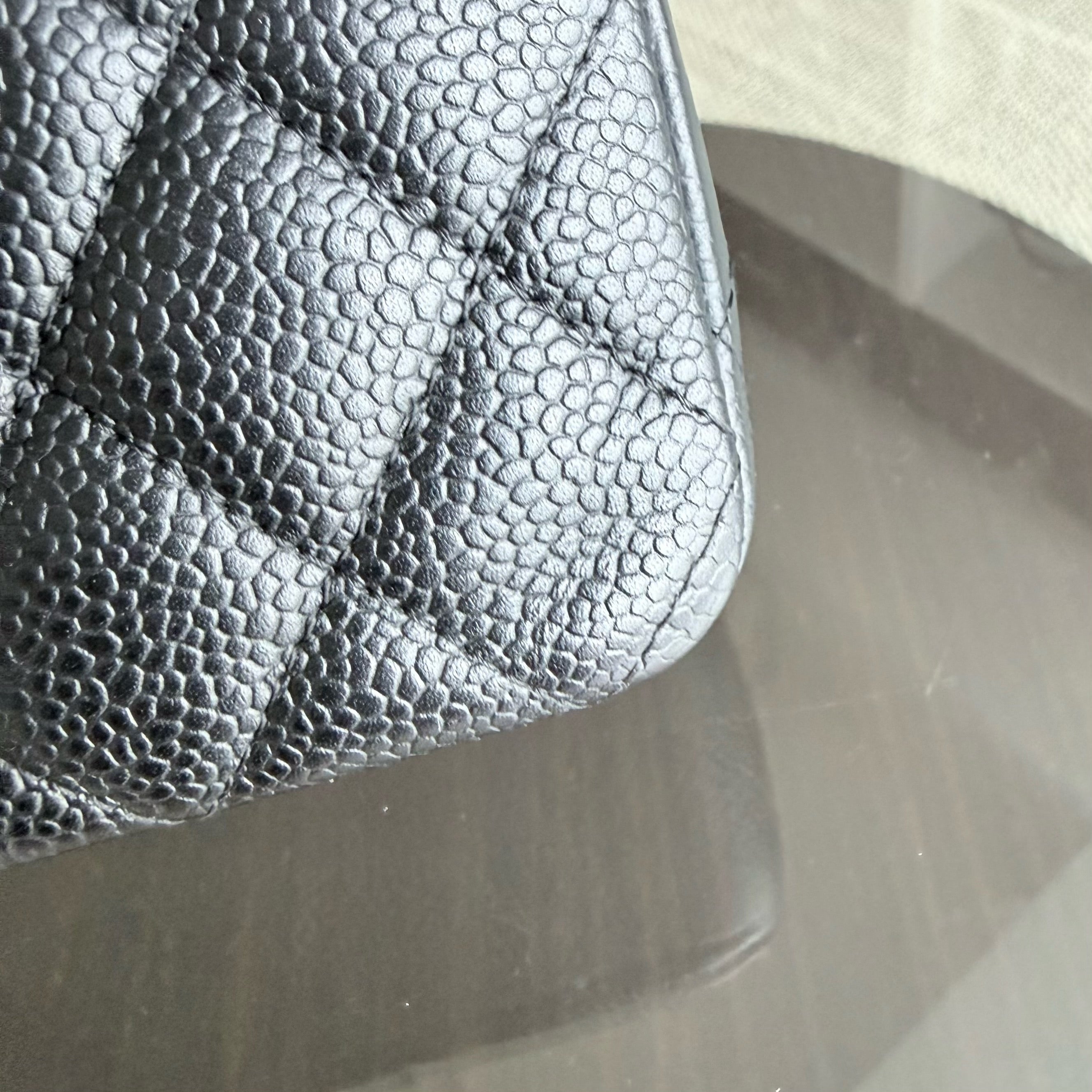 Chanel Classic Flap Medium - Caviar 25CM Quilted Double Flap Black Gold Hardware Series 12