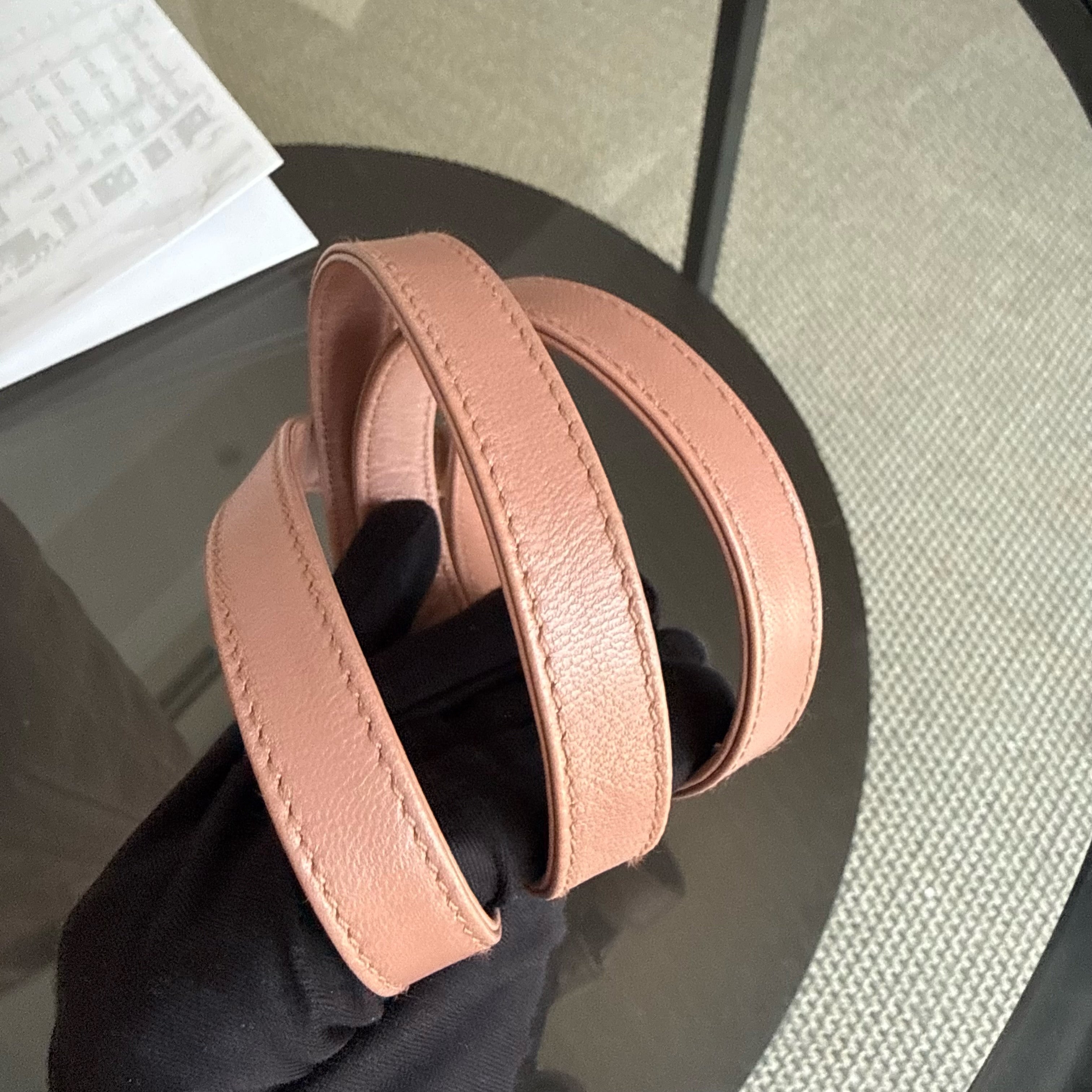 Dior Lady Medium - Cannage Lambskin Blush Gold Hardware Strap