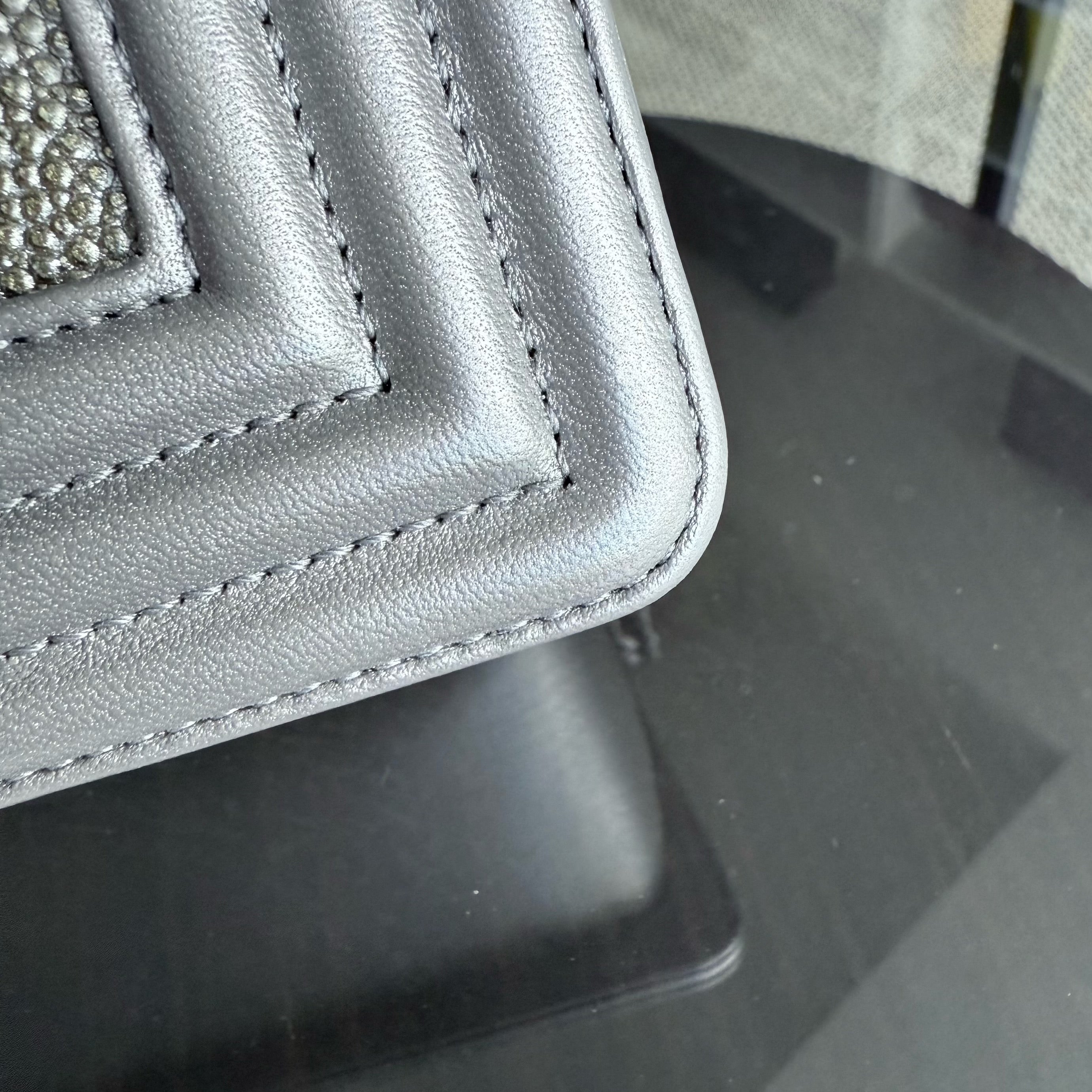 Chanel Boy Small - Stingray Pink Ruthenium Silver Hardware Series 20