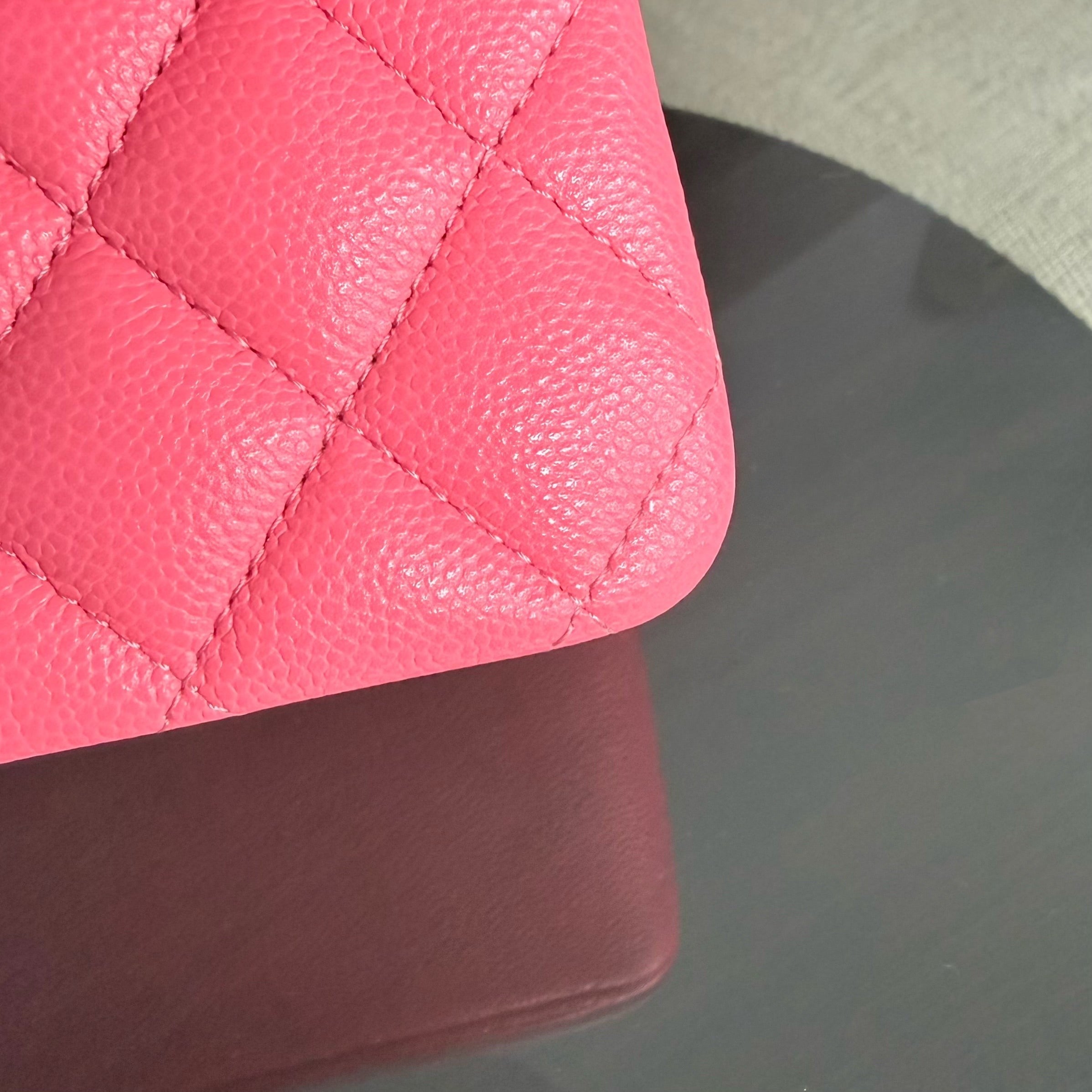 Chanel Classic Flap Medium Microchip - 25CM Quilted Caviar Pink Limited Edition Hardware