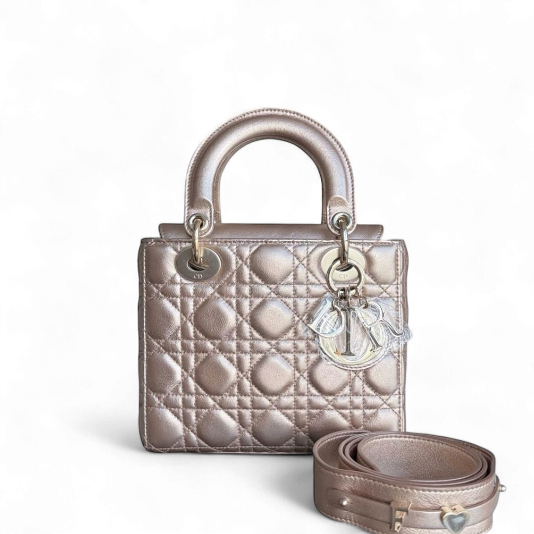 Dior Lady Small Flap ABC - Cannage Calfskin Gold Metallic Gold Hardware MyABC
