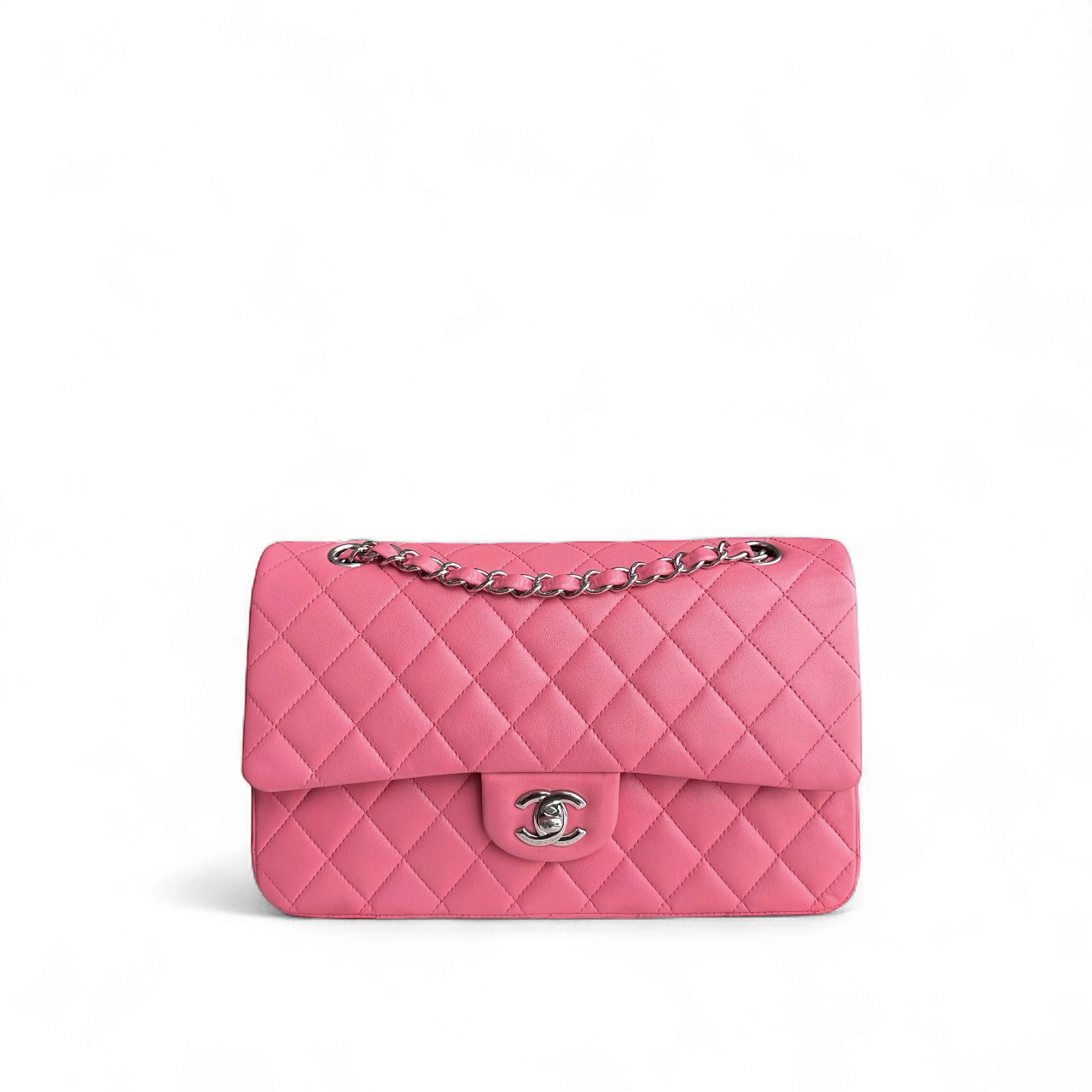 Chanel Classic Flap Medium - 25CM Quilted Lambskin Light Pink Gold Hardware Series 16