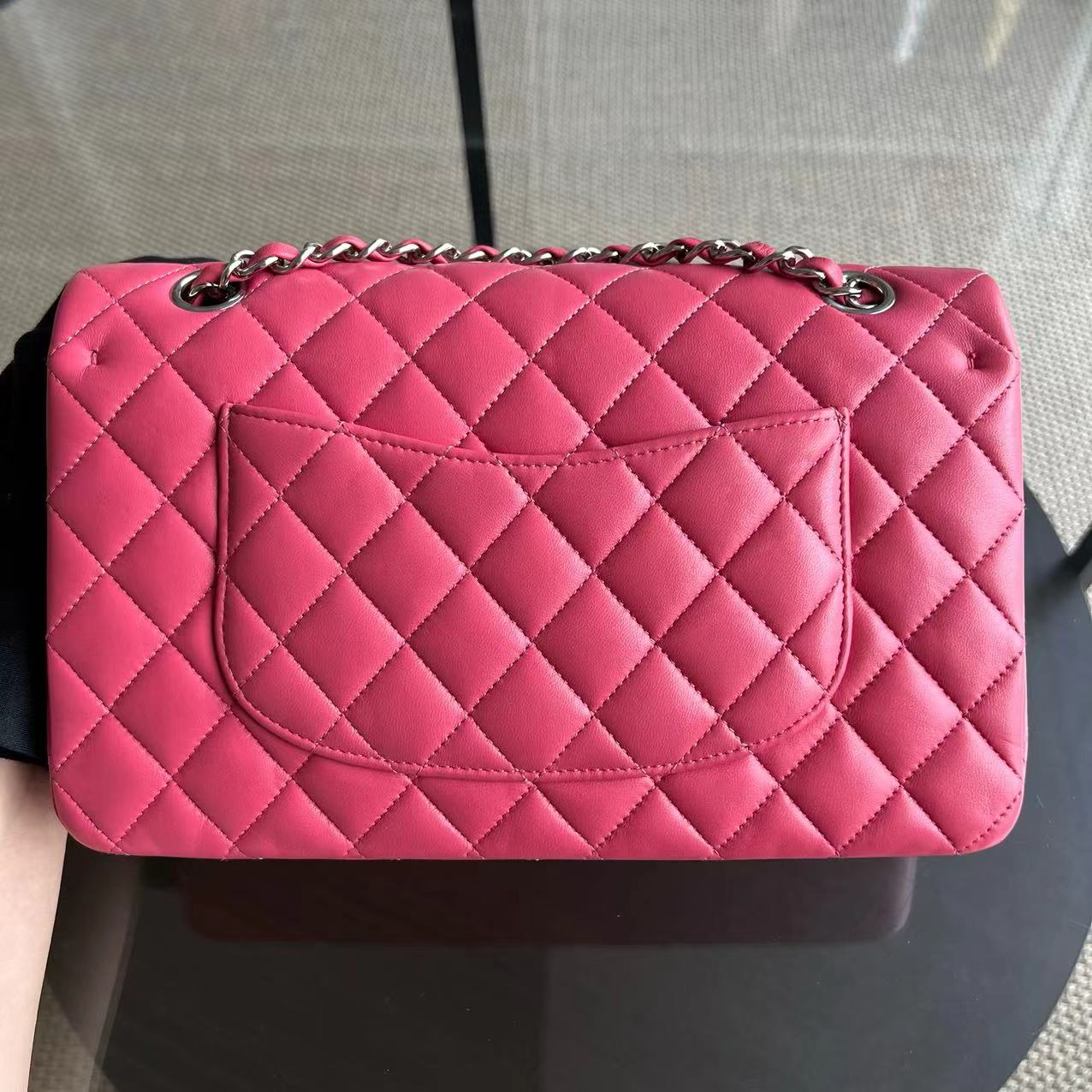 *Unused, Full Set, Receipt* Classic Flap Medium Quilted Lambskin Pink Series 29