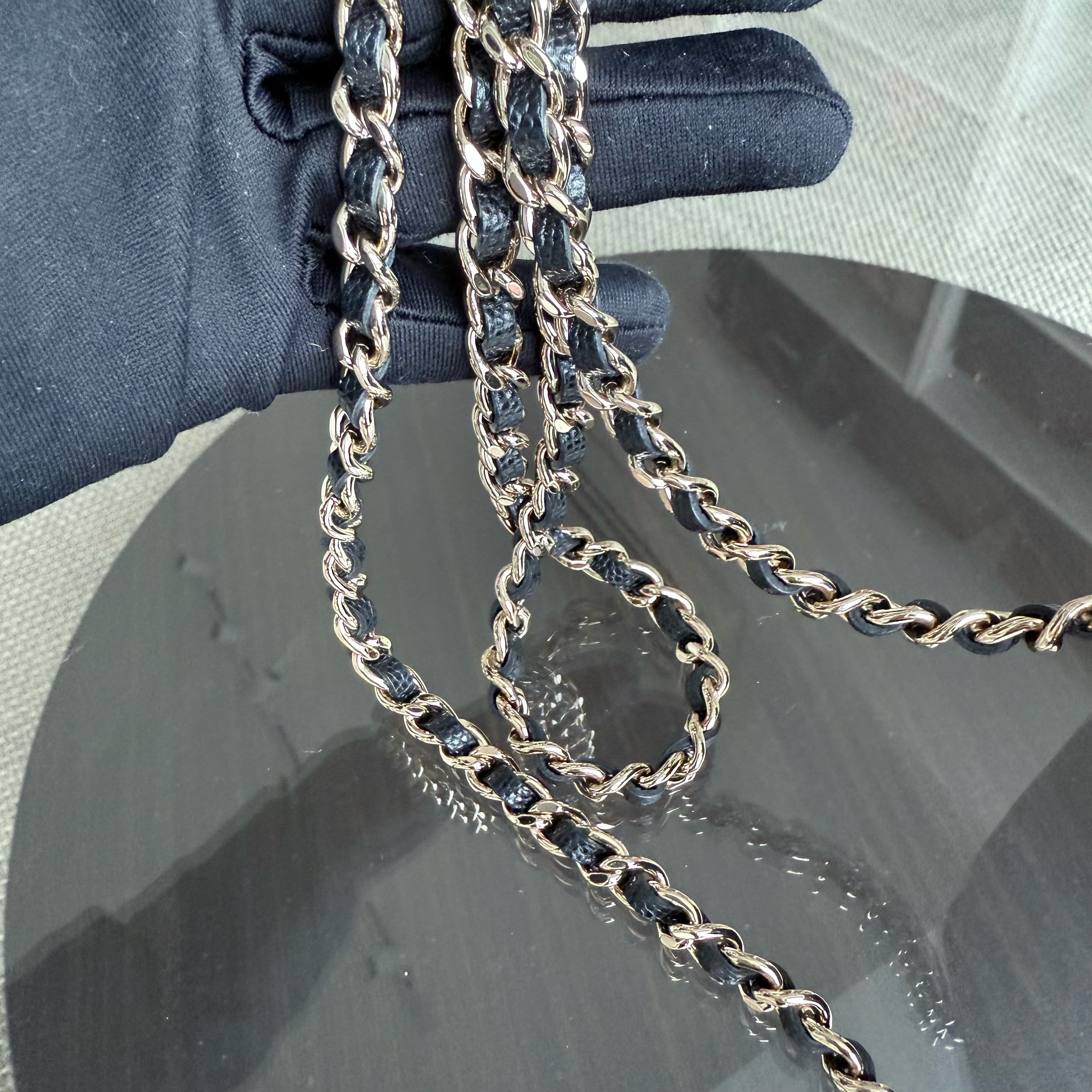 Chanel Long Vanity Classic Quilted Caviar Small Black LGHW Series 31