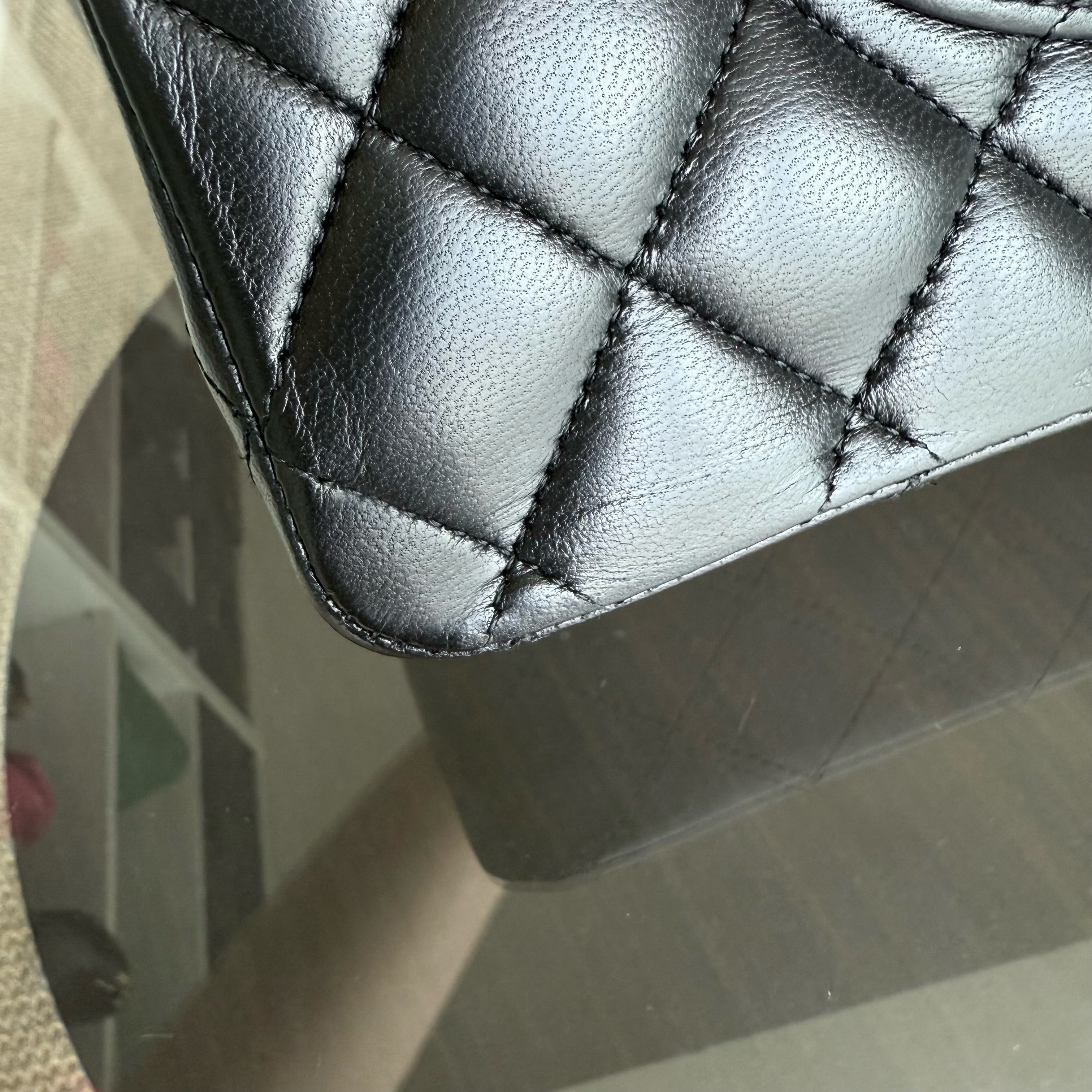 Chanel Classic Flap Medium - 25CM Quilted Lambskin Black Gold Hardware Series 16