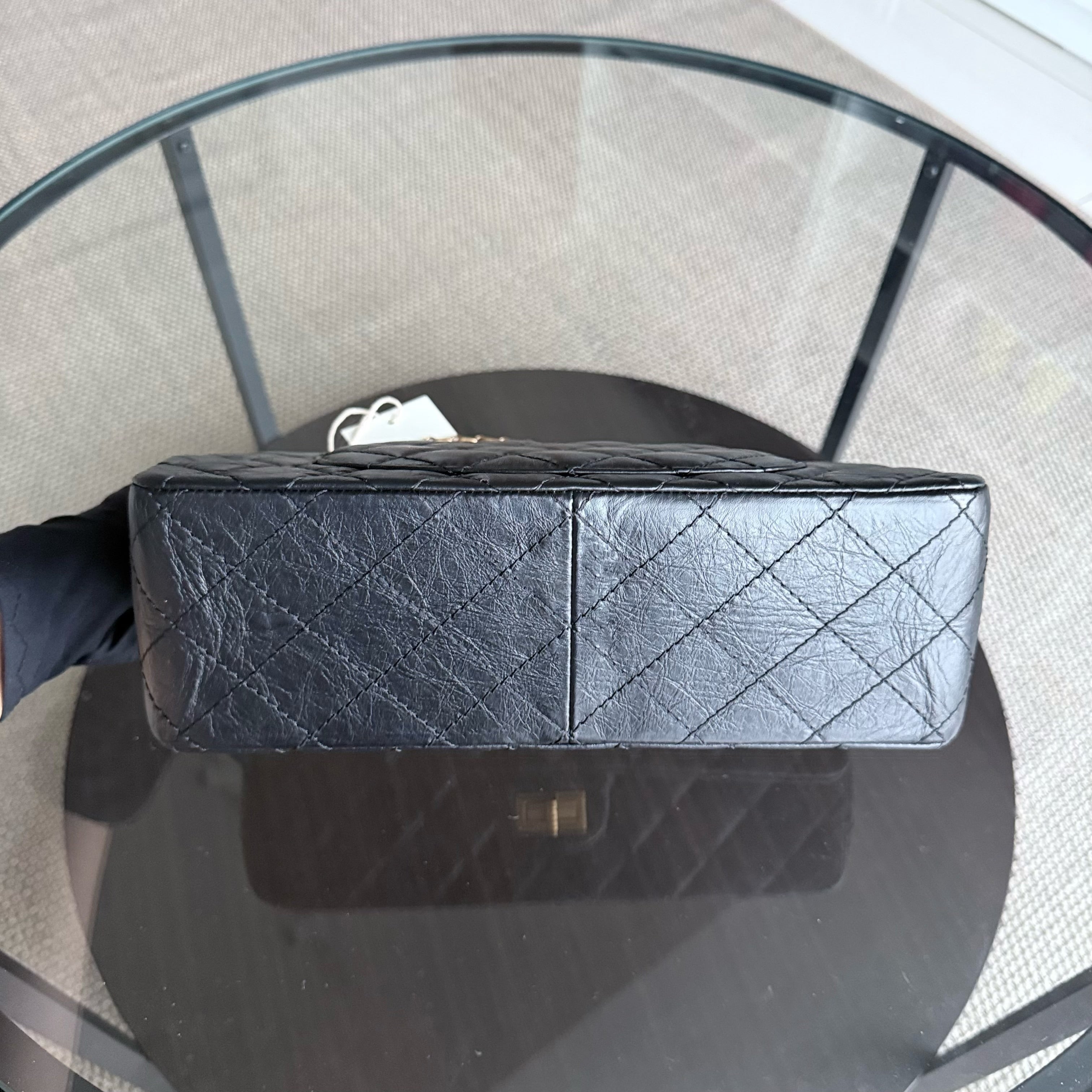 Chanel 2.55 Reissue 226 - 28CM Quilted Aged Calfskin Black Gold Hardware