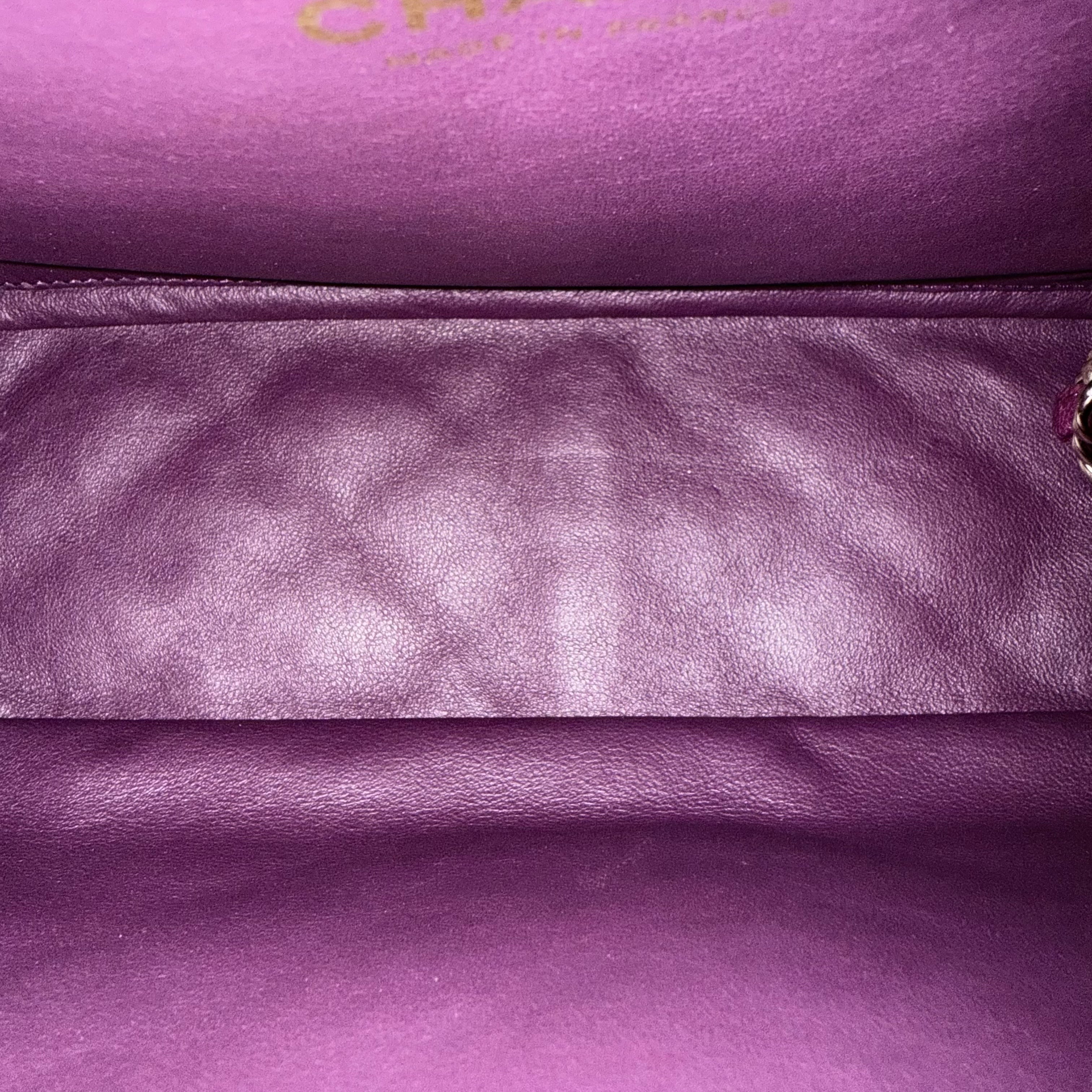 Chanel Classic Flap Jumbo - 30CM Quilted Lambskin Single Flap Purple Violet Gold Hardware Series 12