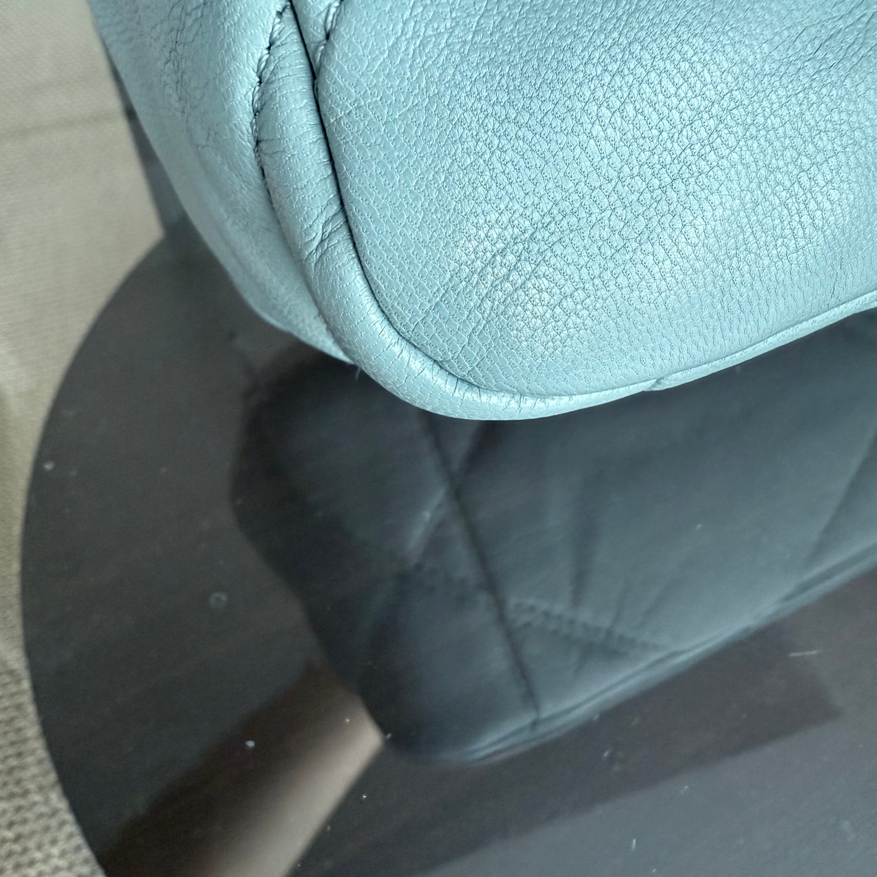 Chanel C19 Small 19 Bag Quilted Goatskin Light Blue Two-Tone Hardware Series 30