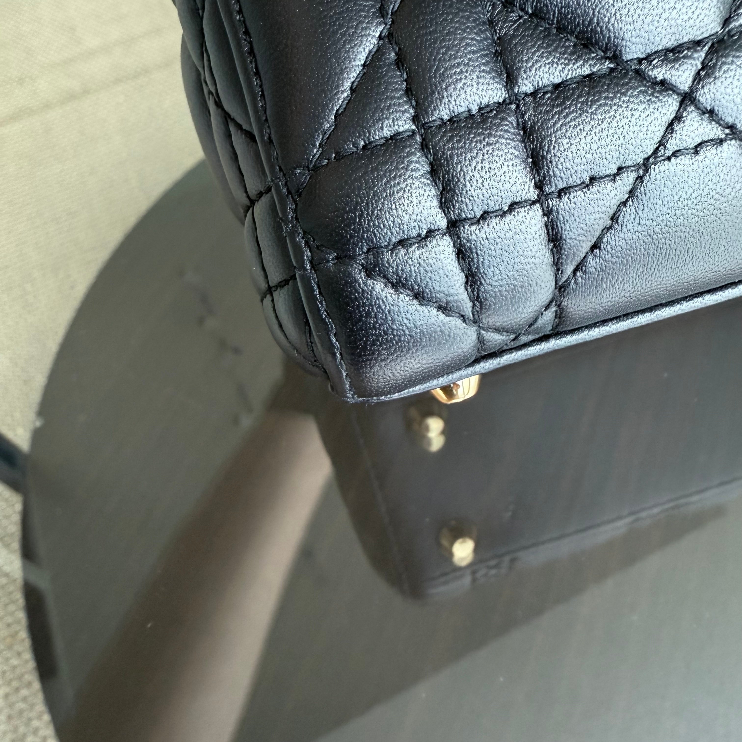 Dior Lady Mini - Cannage Lambskin Black Gold Hardware