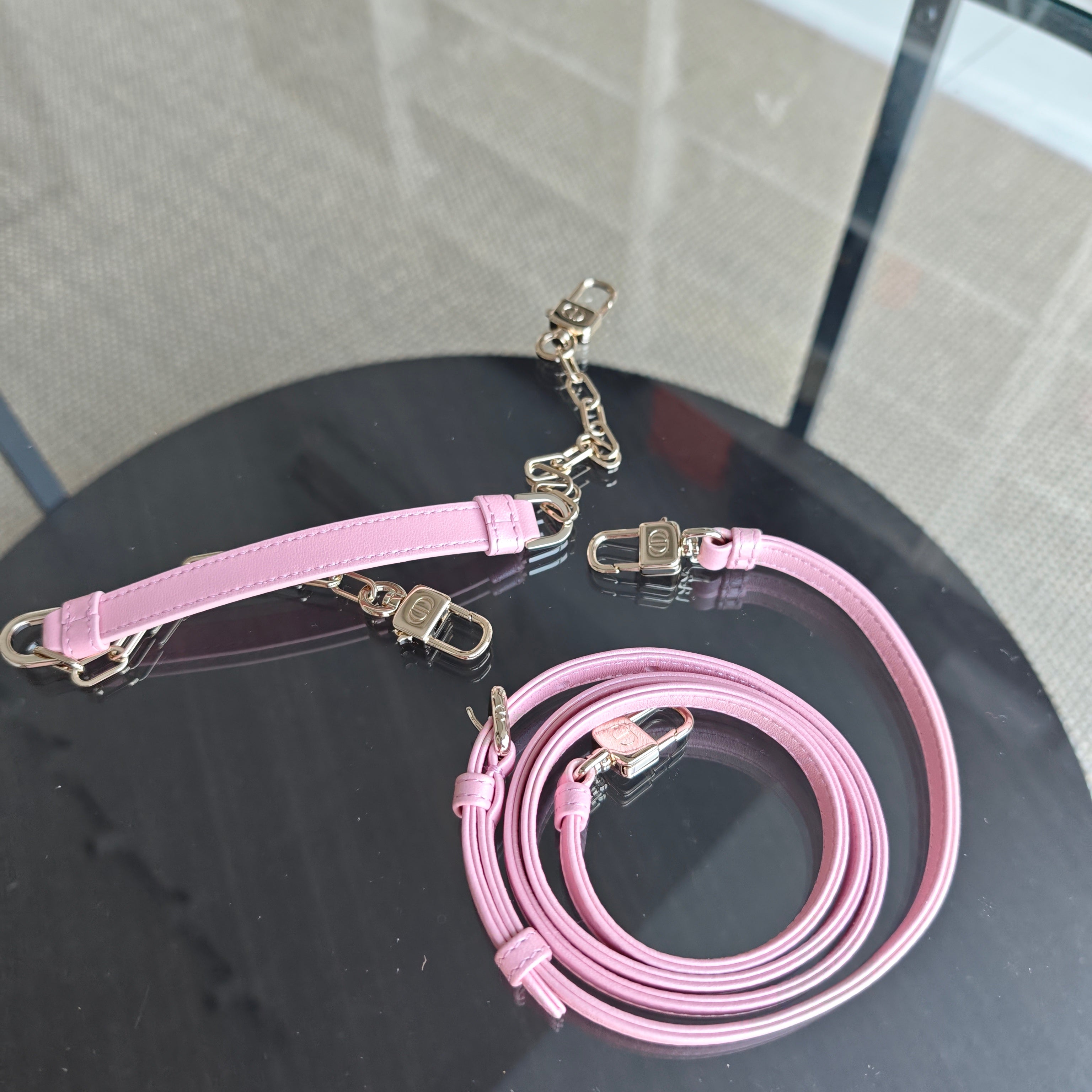 Dior D-Joy Micro - Cannage Lambskin Iridescent Pink Gold Hardware 17CM