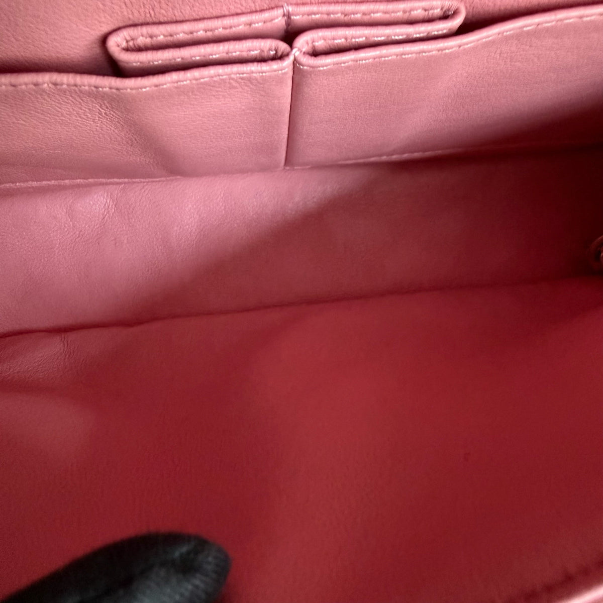 Chanel Classic Flap Medium - 25CM Quilted Lambskin Light Pink Silver Hardware Series 12