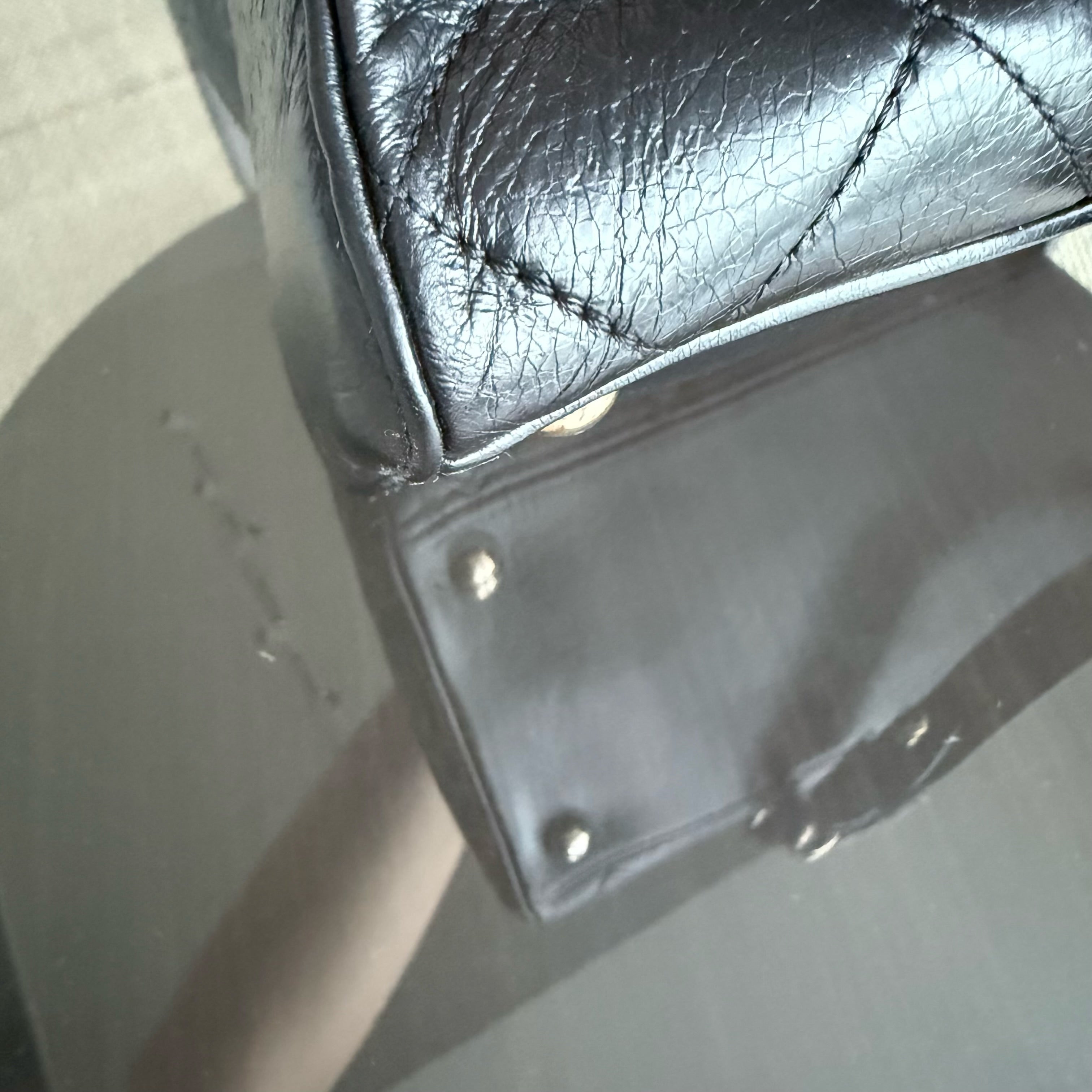 Chanel Shopping Tote - Calfskin Quilted Black Gold Hardware