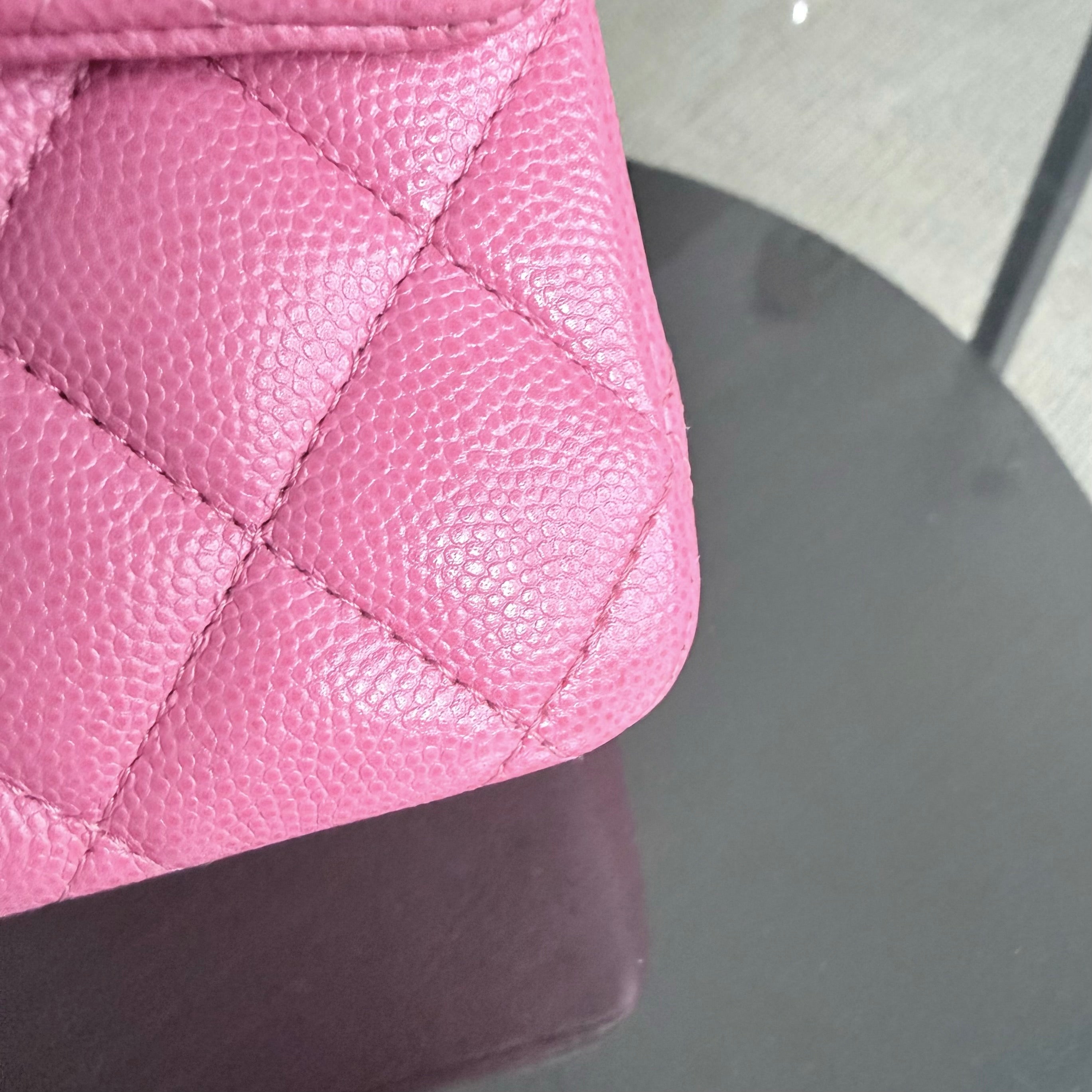 Chanel Classic Flap Medium - 25CM Quilted Caviar Light Pink Gold Hardware Series 27